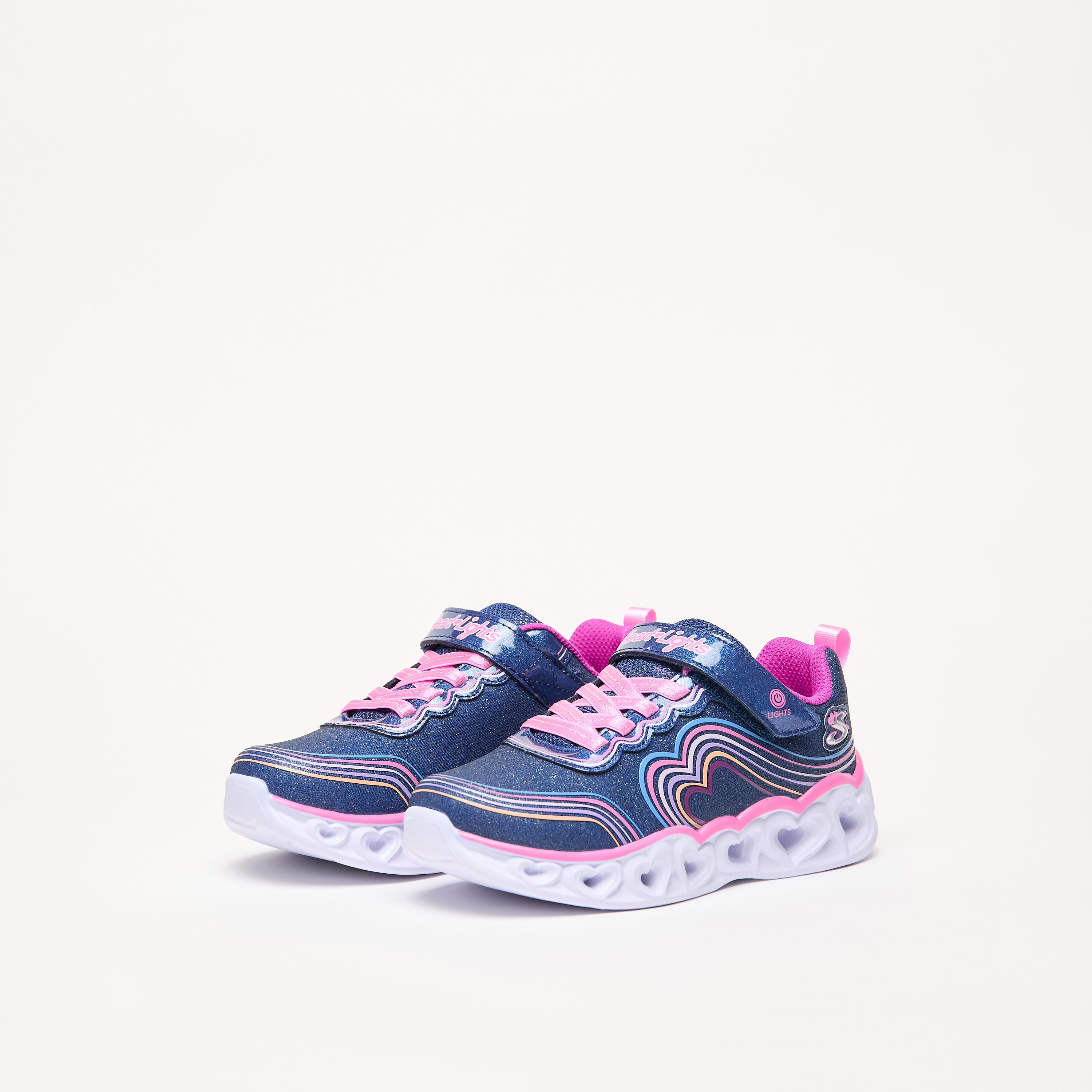سكيتشرز حذاء رياضي هارت لايتس مضيء ميموري فوم للبنات 302689L-BKMT | OE-girls-shoes-sneakers-image-11