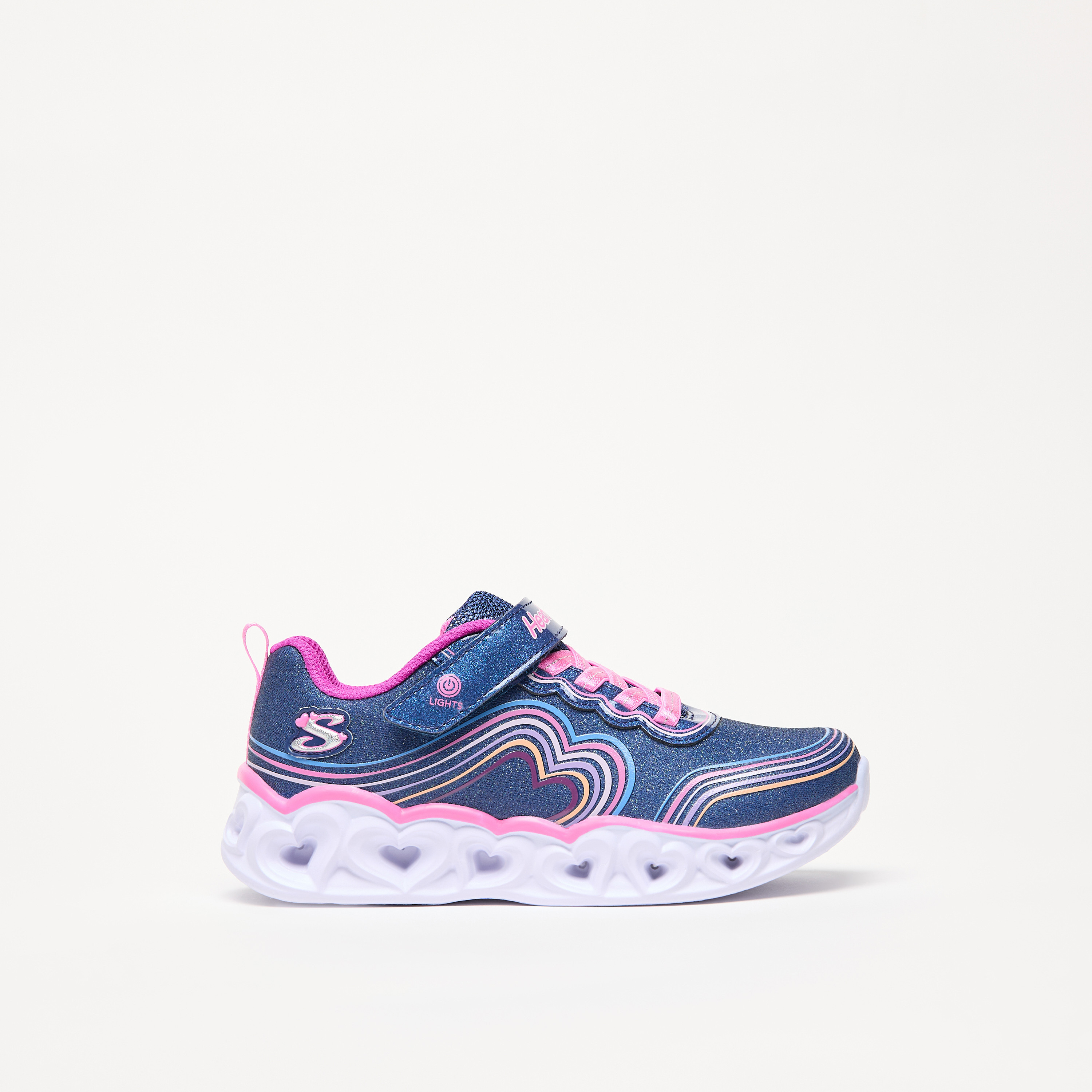 سكيتشرز حذاء رياضي هارت لايتس مضيء ميموري فوم للبنات 302689L-BKMT | OE-girls-shoes-sneakers-image-13