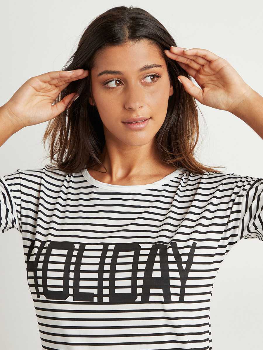 Styli Holiday Slogan Striped Printed Sleep T-shirt Dress-women-clothing-nightwear-nighties-image-3