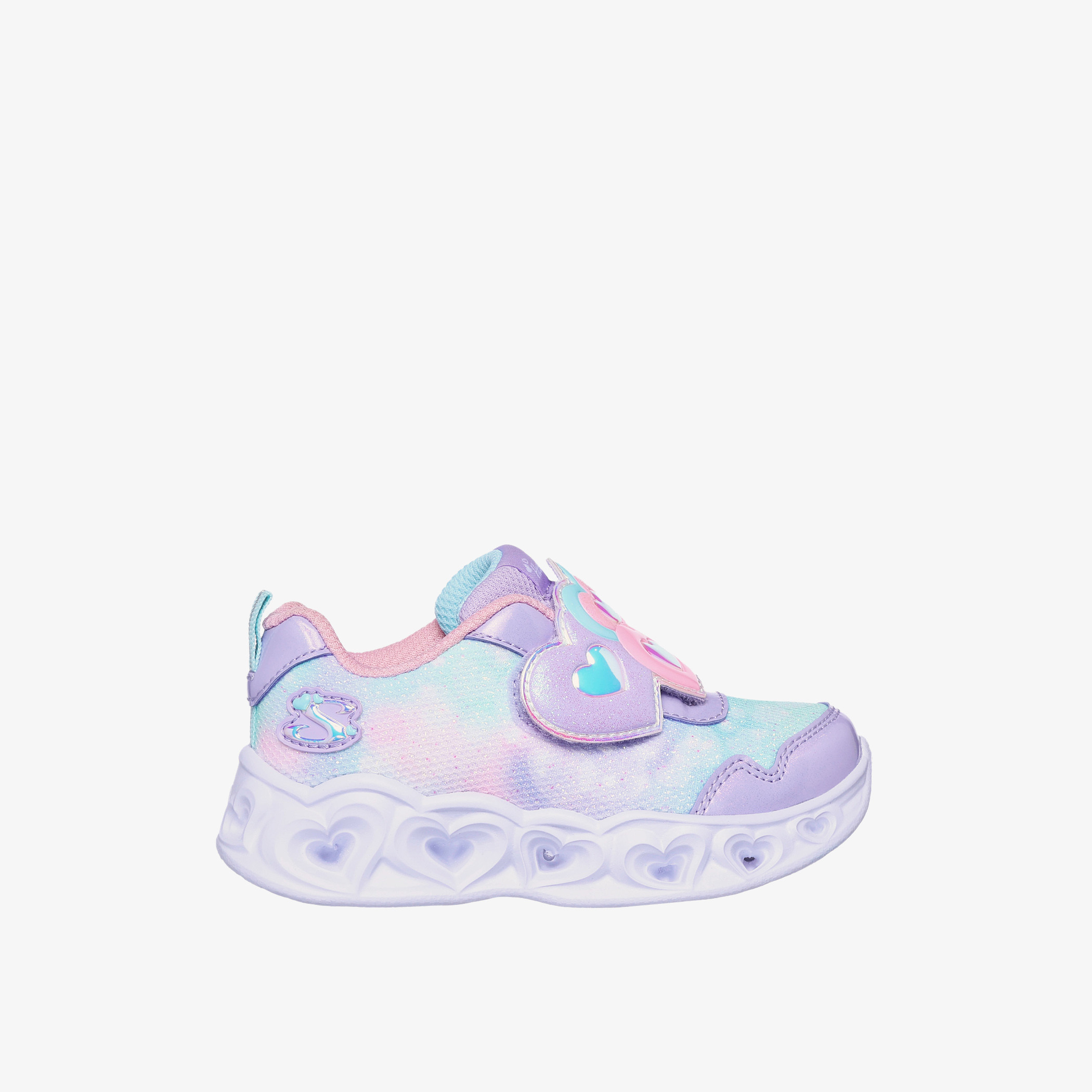 حذاء رياضي مضيء بشريط إغلاق لاصق للبنات من سكيتشرز - HEART LIGHTS-girls-shoes-sneakers-image-2