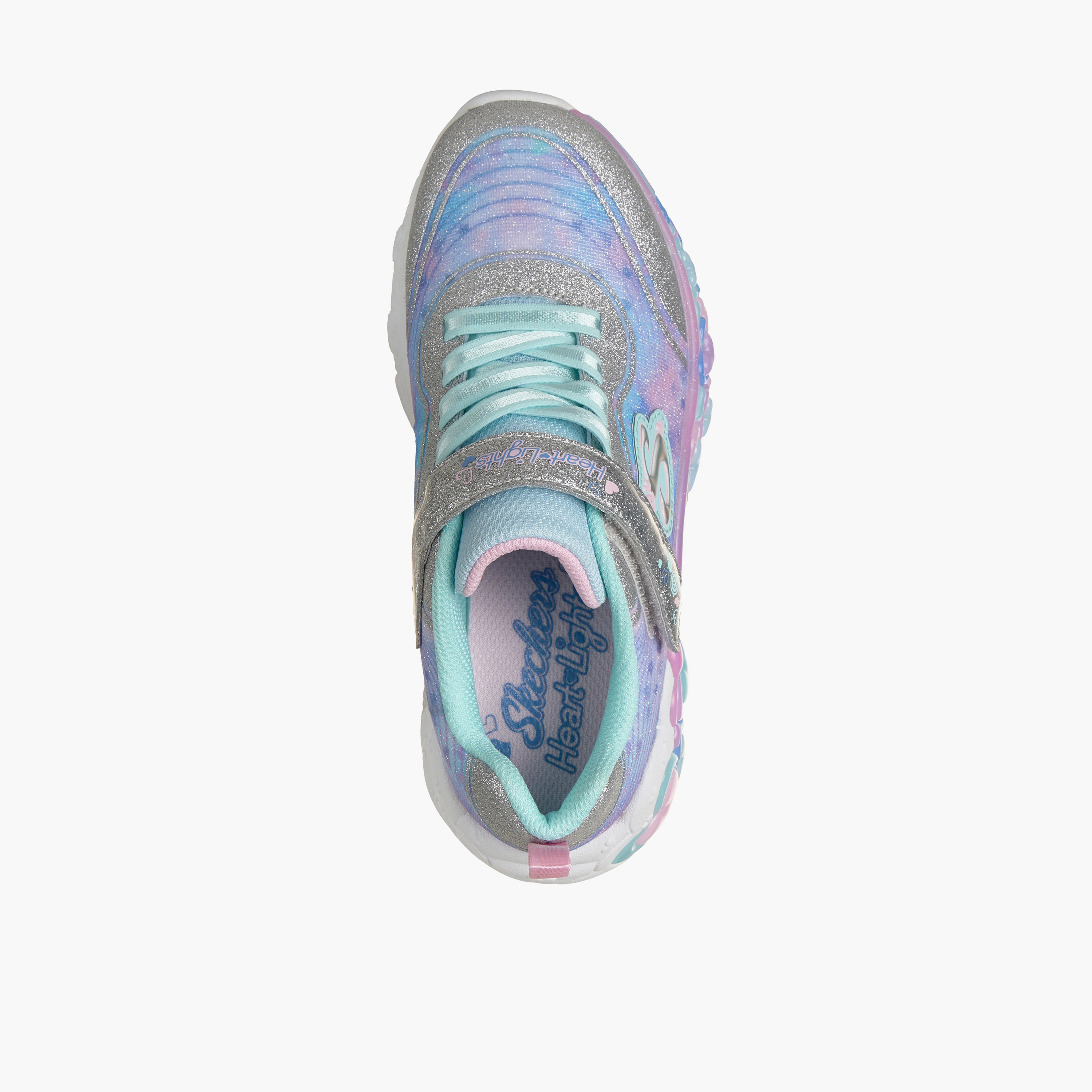 Skechers Girls ETERNAL HEART LIGHTS Hook & Loop Light-Up Ankle Sneakers-girls-shoes-sneakers-image-2