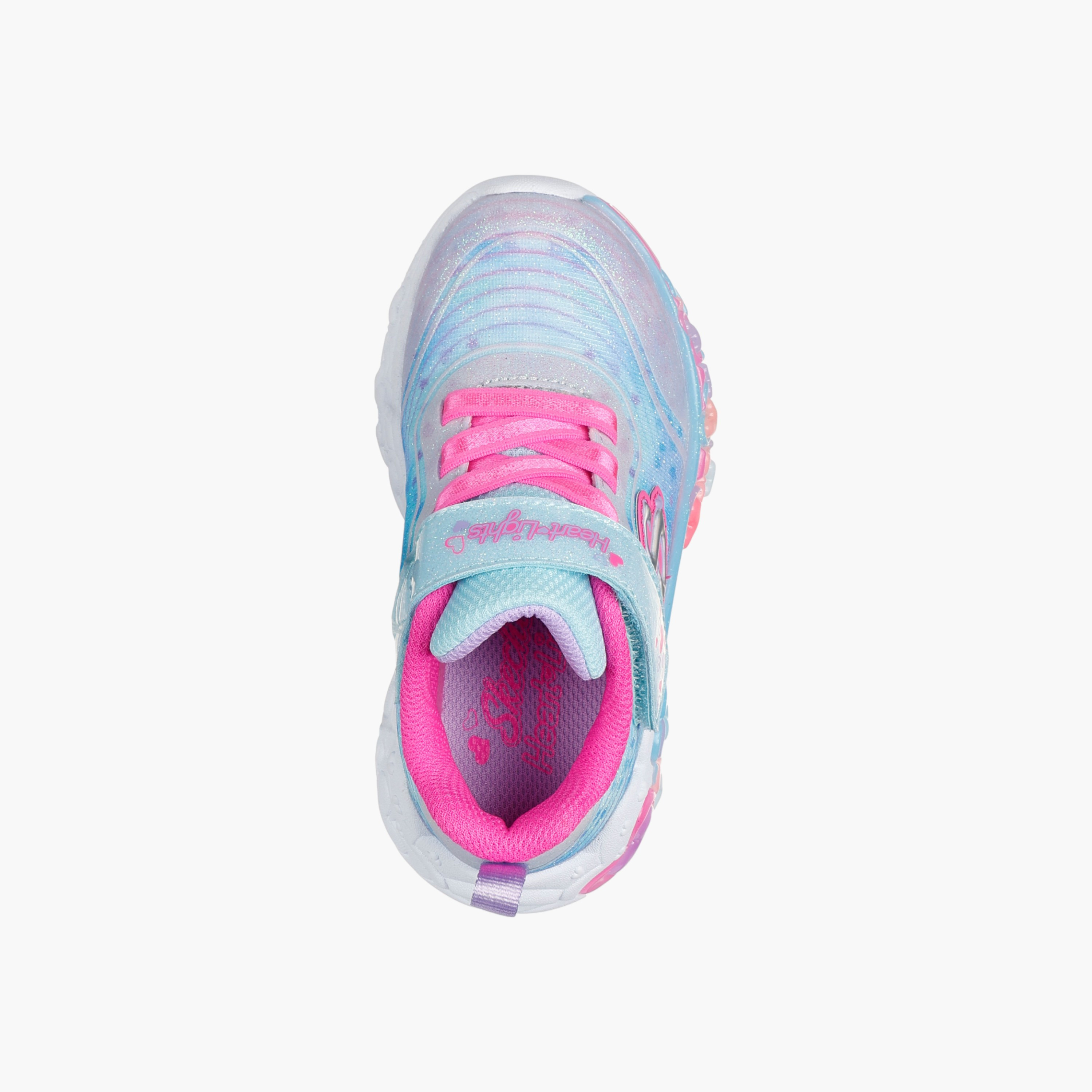 Skechers Girls' ETERNAL HEART LIGHTS Sneakers with Hook and Loop Closure - 302696N-LBMT-girls-shoes-sneakers-image-3