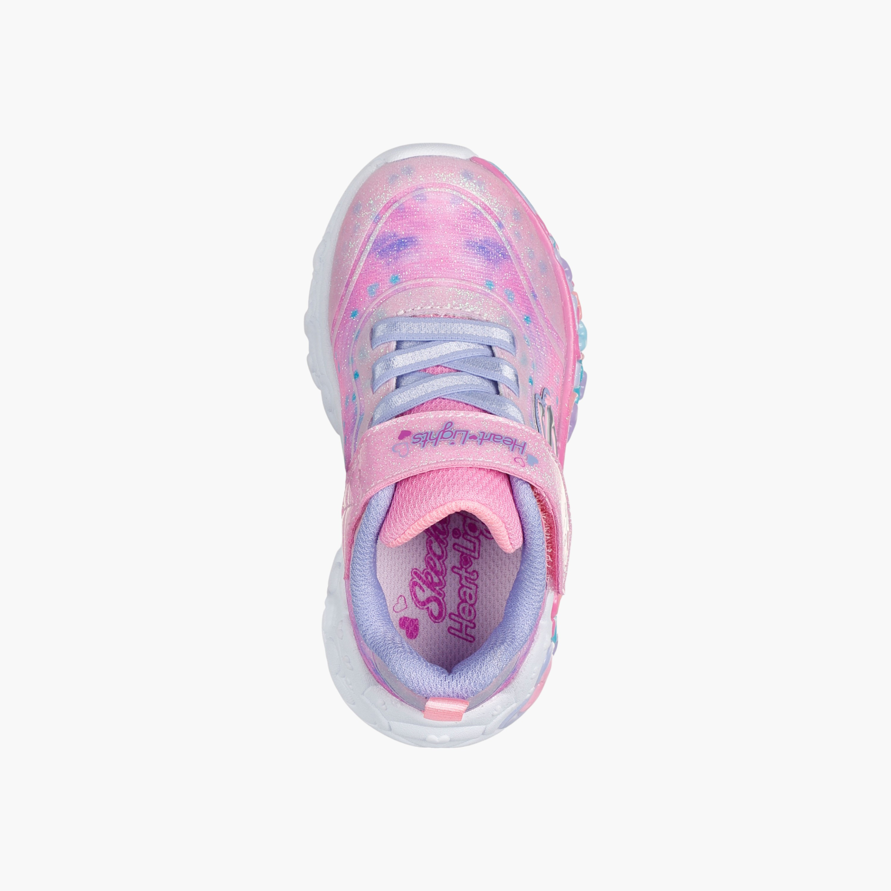 Skechers Girls ETERNAL HEART LIGHTS Hook & Loop Light-Up Ankle Sneakers-baby-girls-shoes-closedshoes-image-4