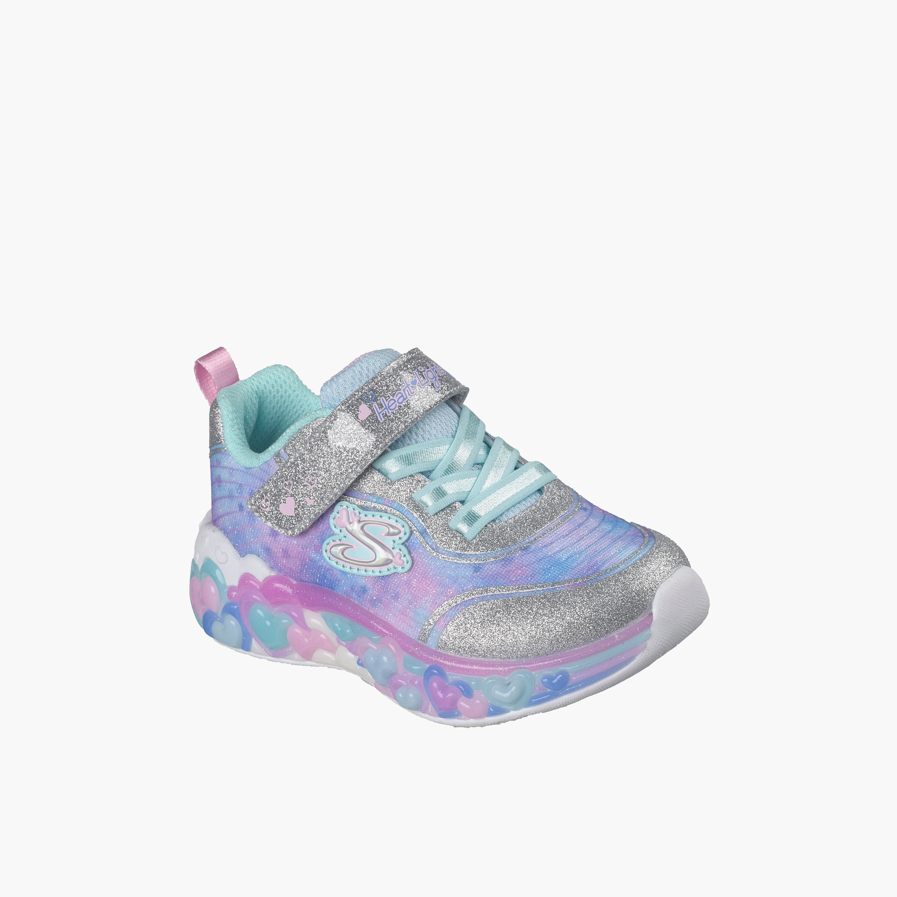 حذاء سنيكرز بشريط إغلاق لاصق إتيرنال هارت لايتس للبنات من سكيتشرز-sports-girls-shoes-image-6