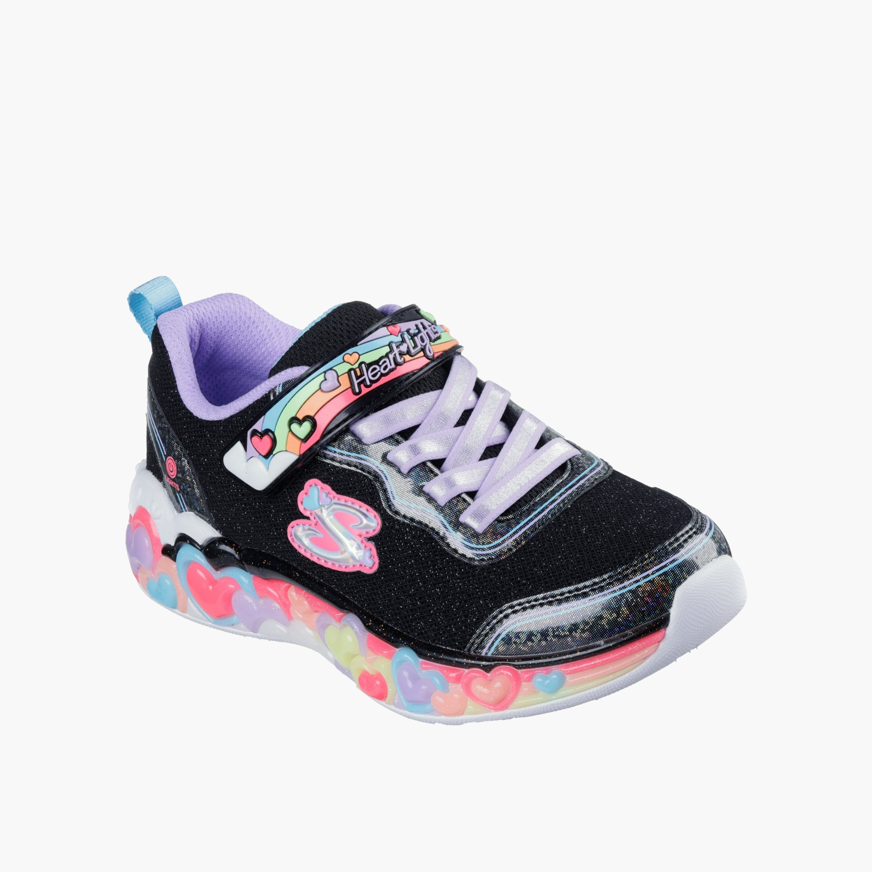 Skechers Girls ETERNAL HEART LIGHTS - UP Hook & Loop Sports Shoes-girls-shoes-sneakers-image-4