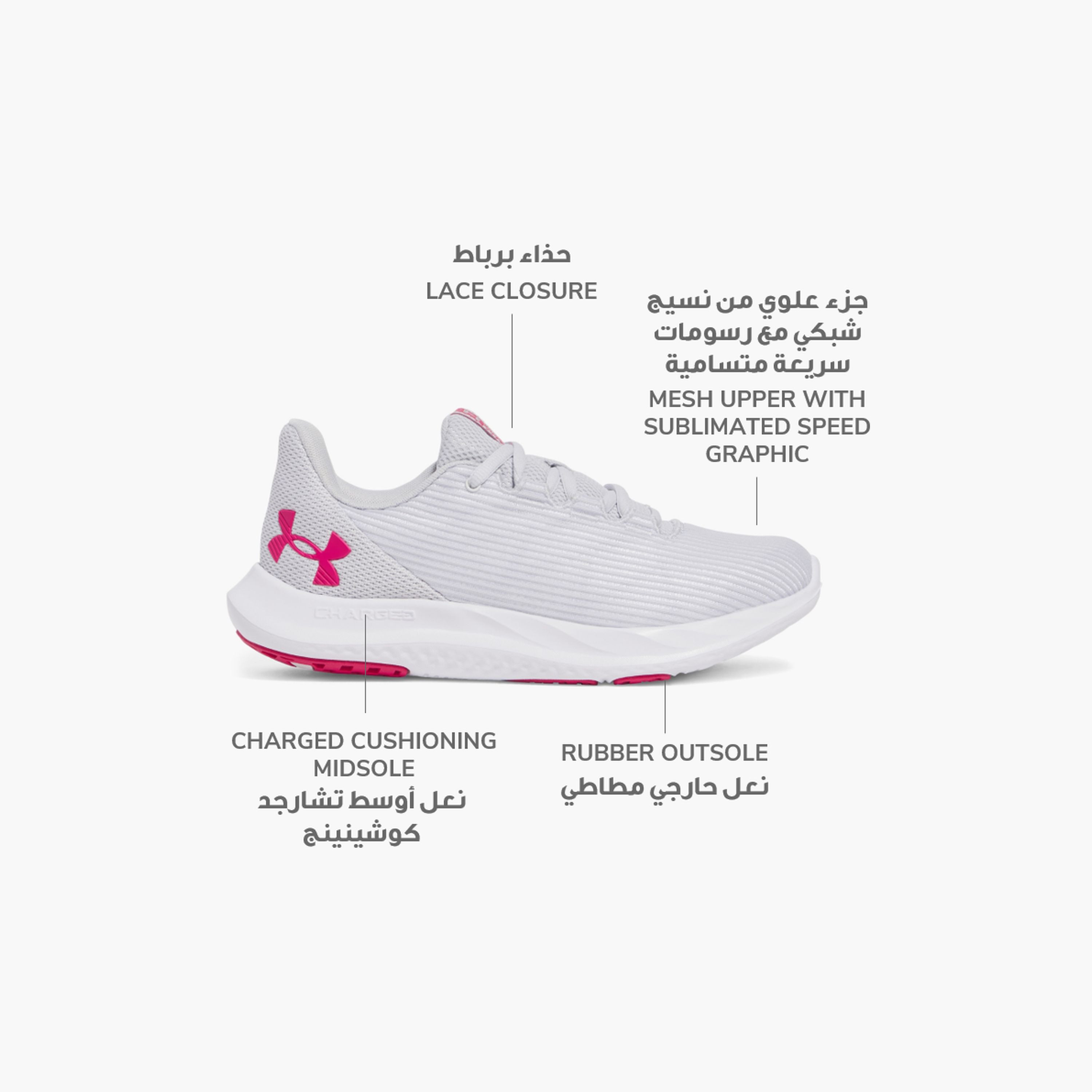 حذاء الجري ذو تشارجد سبيد سويفت للسيدات من أندر آرمر 3027006-001 | OE-sports-women-shoes-image-12