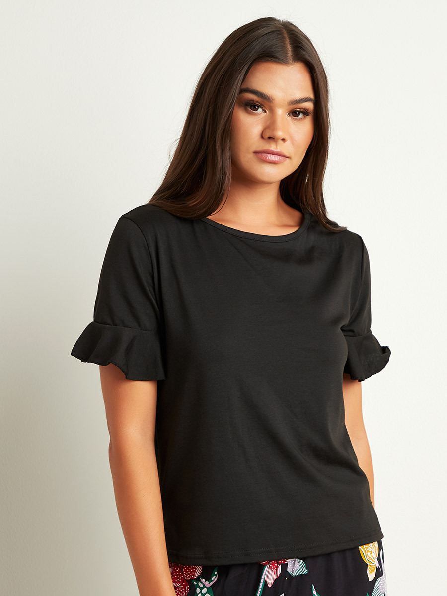 مجموعة من تيشيرت بنطلون بيجاما مطبوع من ستايلي-women-clothing-nightwear-pyjamas-bottoms-image-3