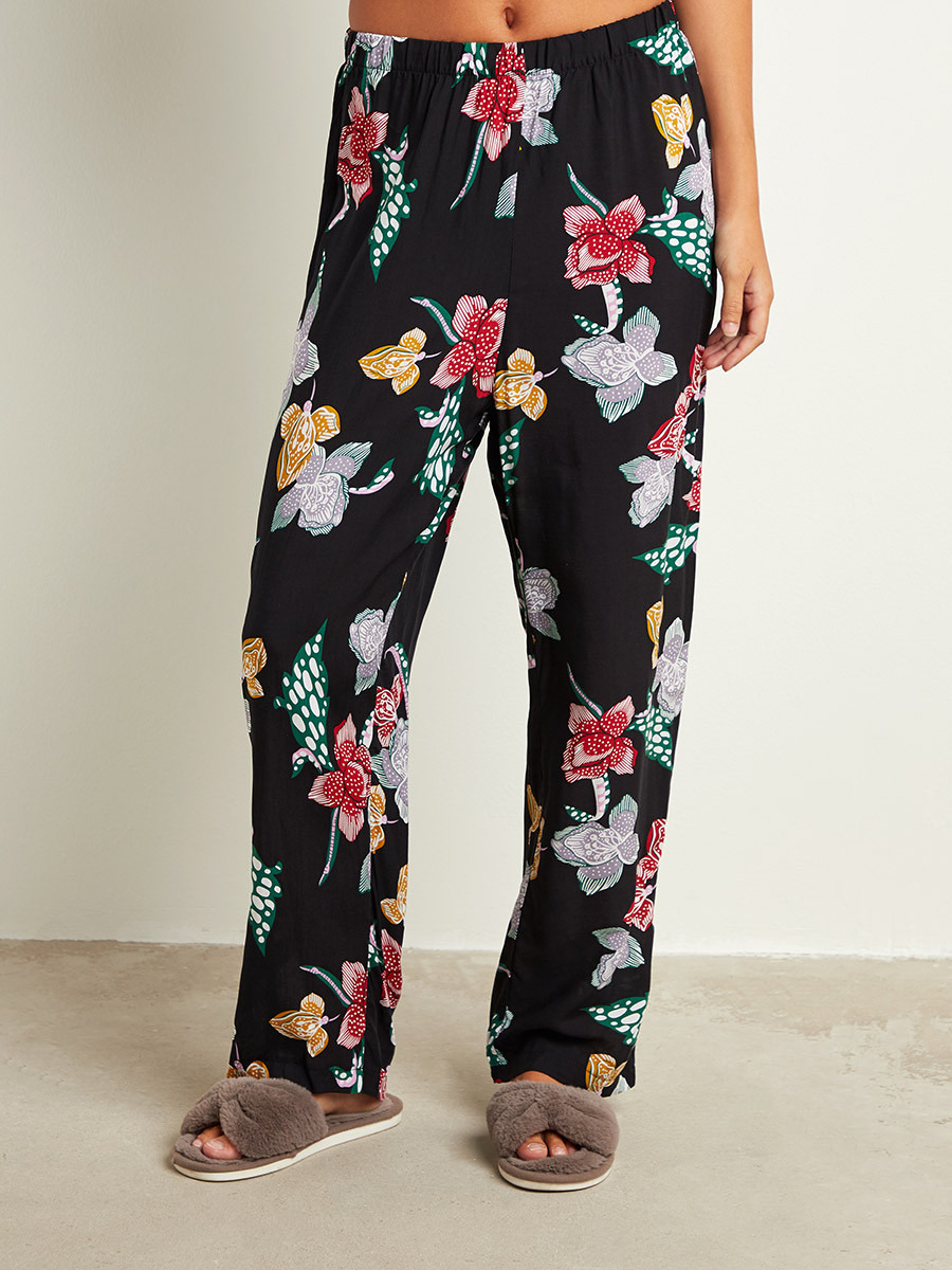 مجموعة من تيشيرت بنطلون بيجاما مطبوع من ستايلي-women-clothing-nightwear-pyjamas-bottoms-image-4