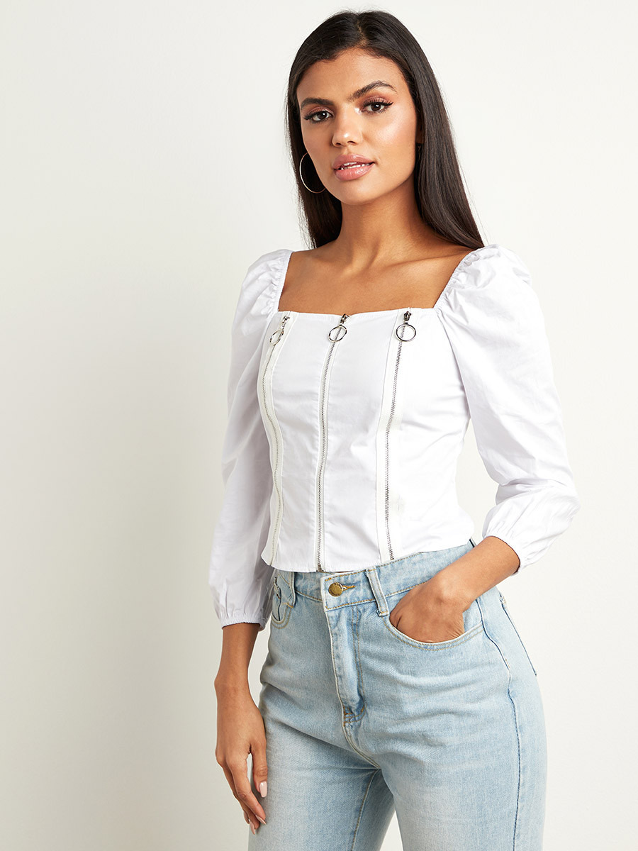 بلوزة قصيرة بسحّاب أمامي من ستايلي-women-clothing-shirtsandblouses-blouses-image-4