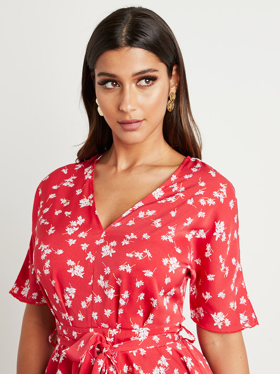 بلوزة مطبوعة بقصة واسعة وأكمام قصيرة من ستايلي-women-clothing-shirtsandblouses-blouses-image-3