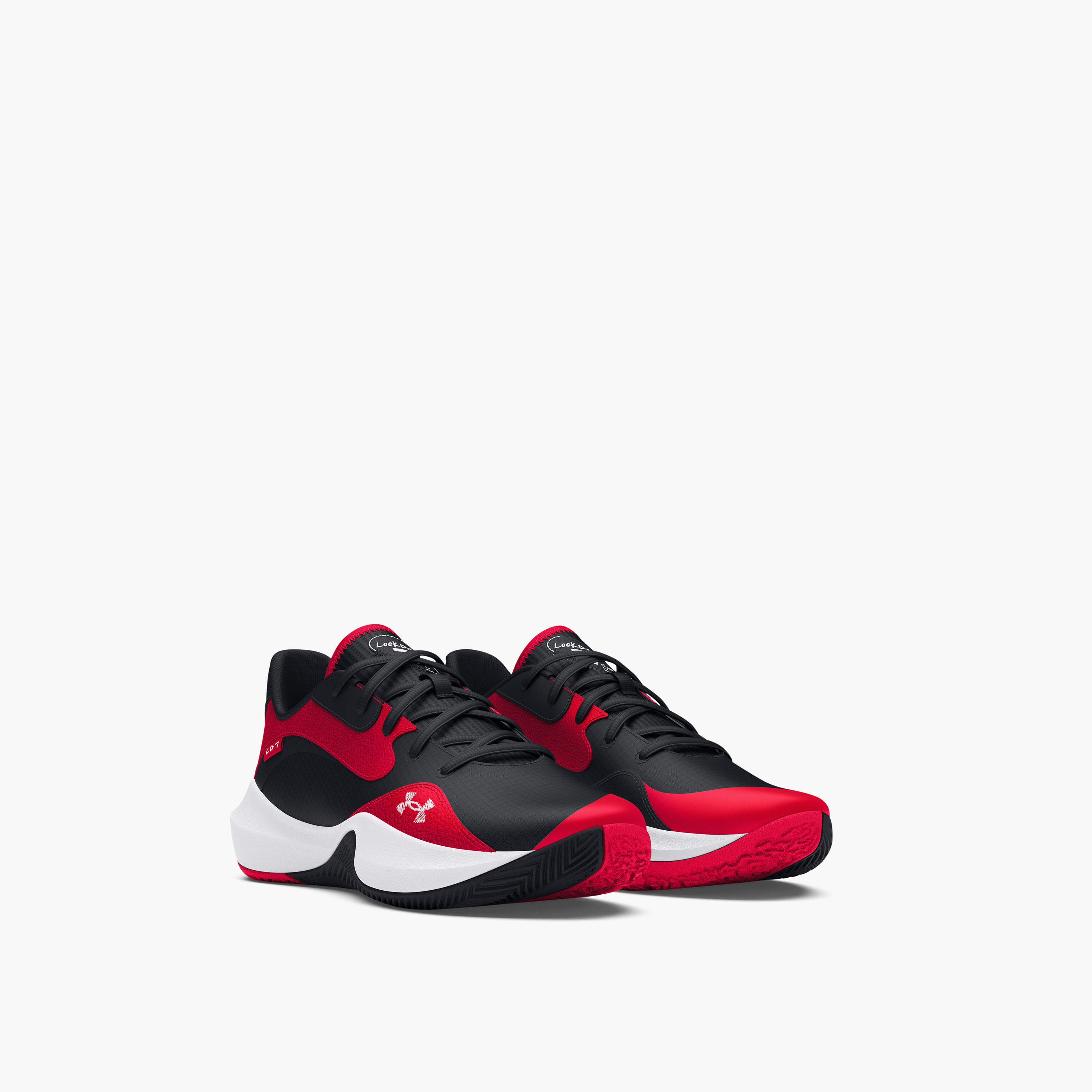 حذاء كرة السلة للرجال لوكداون 7 برباط من اندر ارمر للرجال 3027646 | OE-sports-men-shoes-image-6