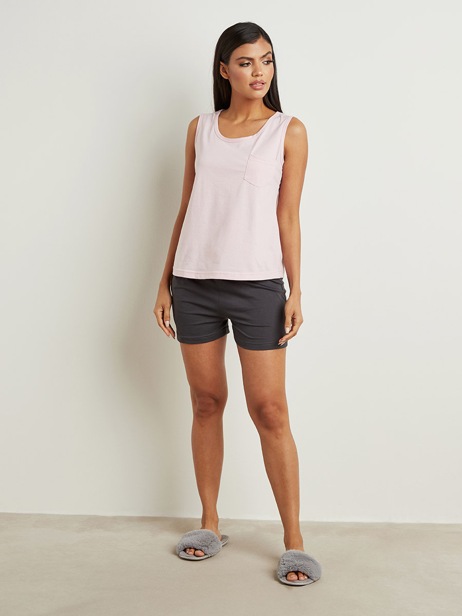 مجموعة من تيشيرت كت وشورت قصير من ستايلي-women-clothing-nightwear-pyjamas-longsets-image-5