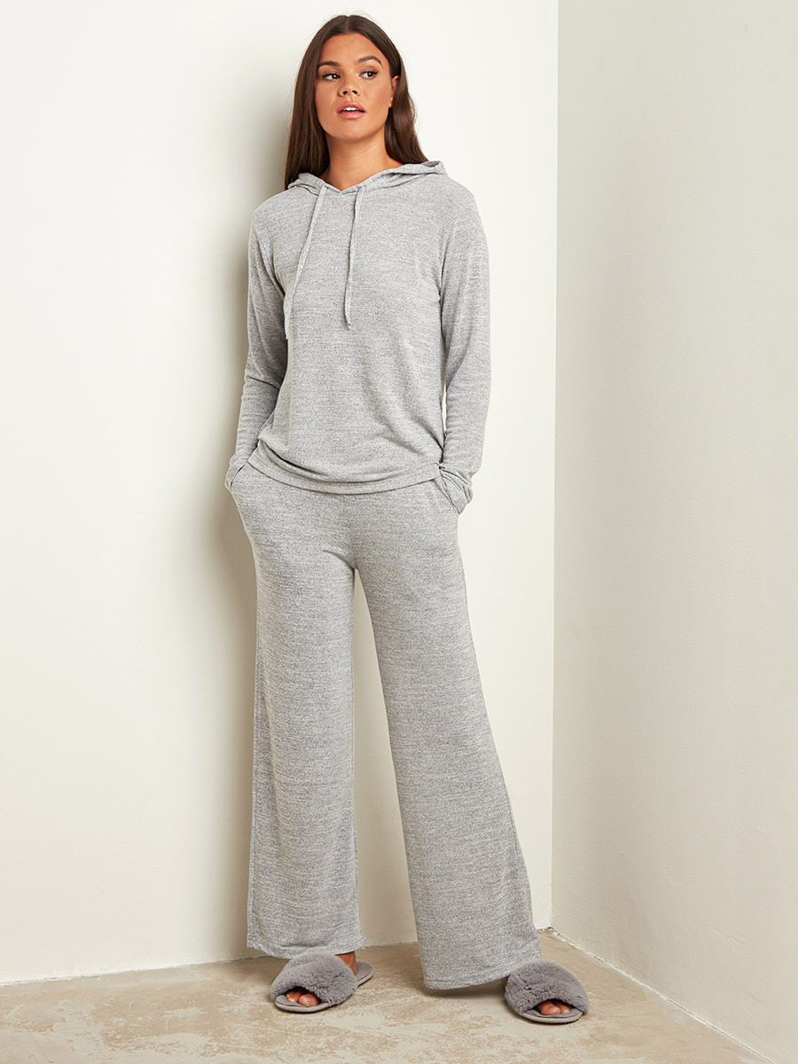 مجموعة من هودي بأكمام طويلة وبنطلون من ستايلي-women-clothing-nightwear-pyjamas-bottoms-image-1