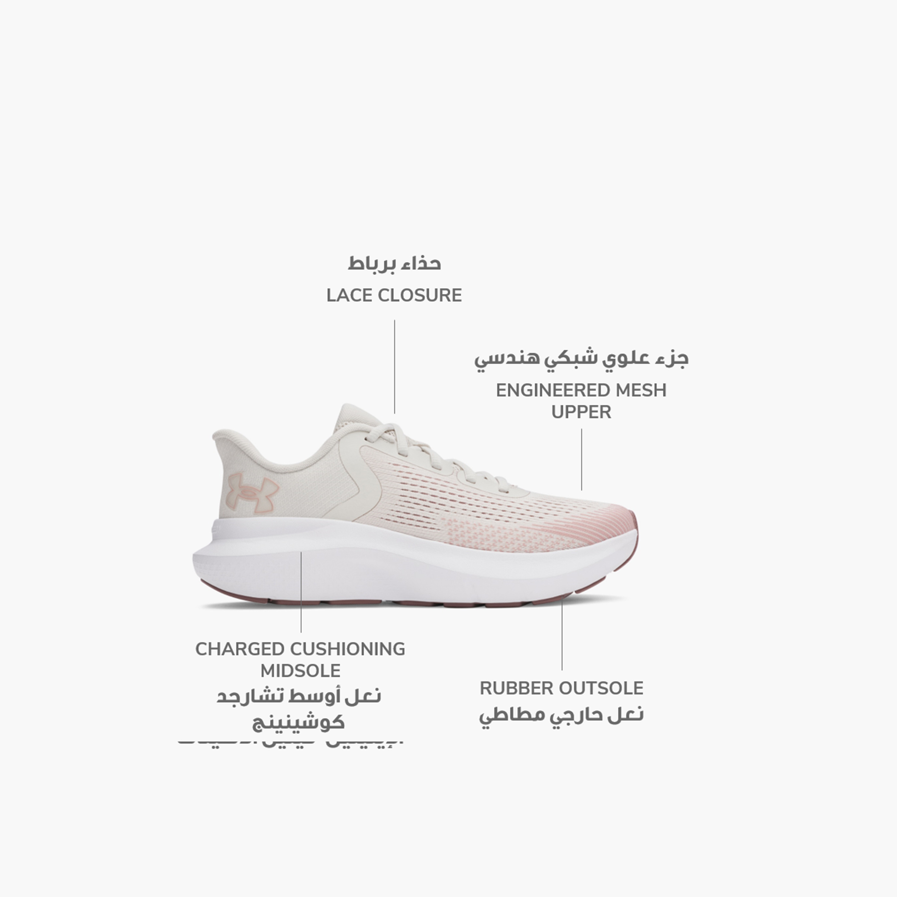 أندر أرمور-  حذاء جري روج 5 برباط للنساء 3028262 | OE-sports-women-shoes-image-7