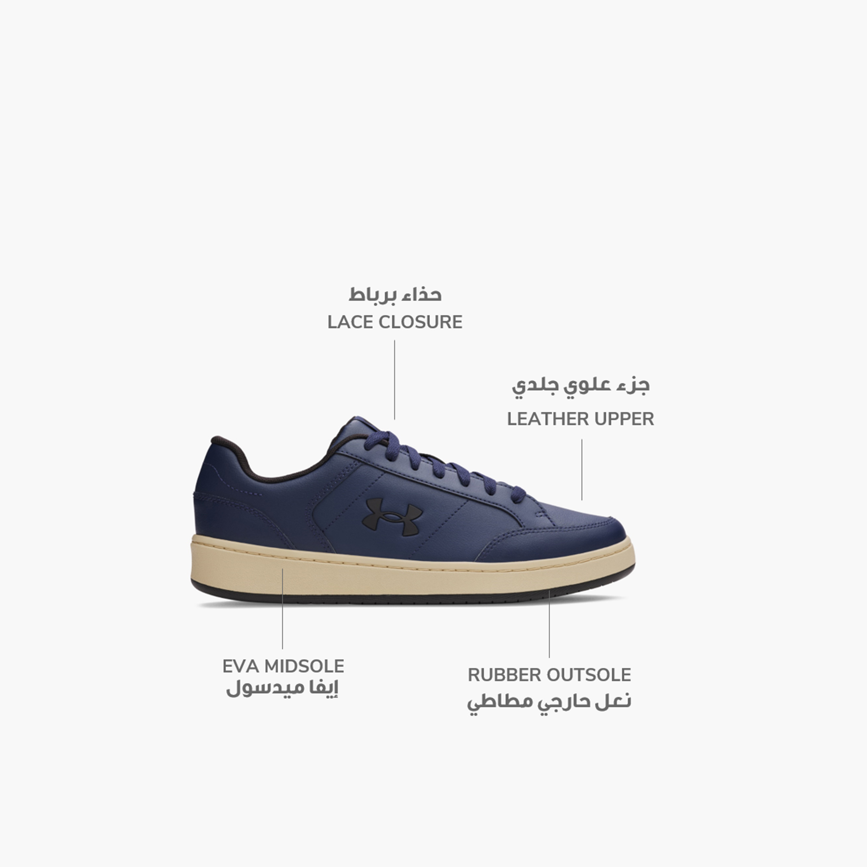 Under Armour Men's Official Lace-Up Low Ankle Sneakers 3028486 | OE-sports-men-shoes-image-2