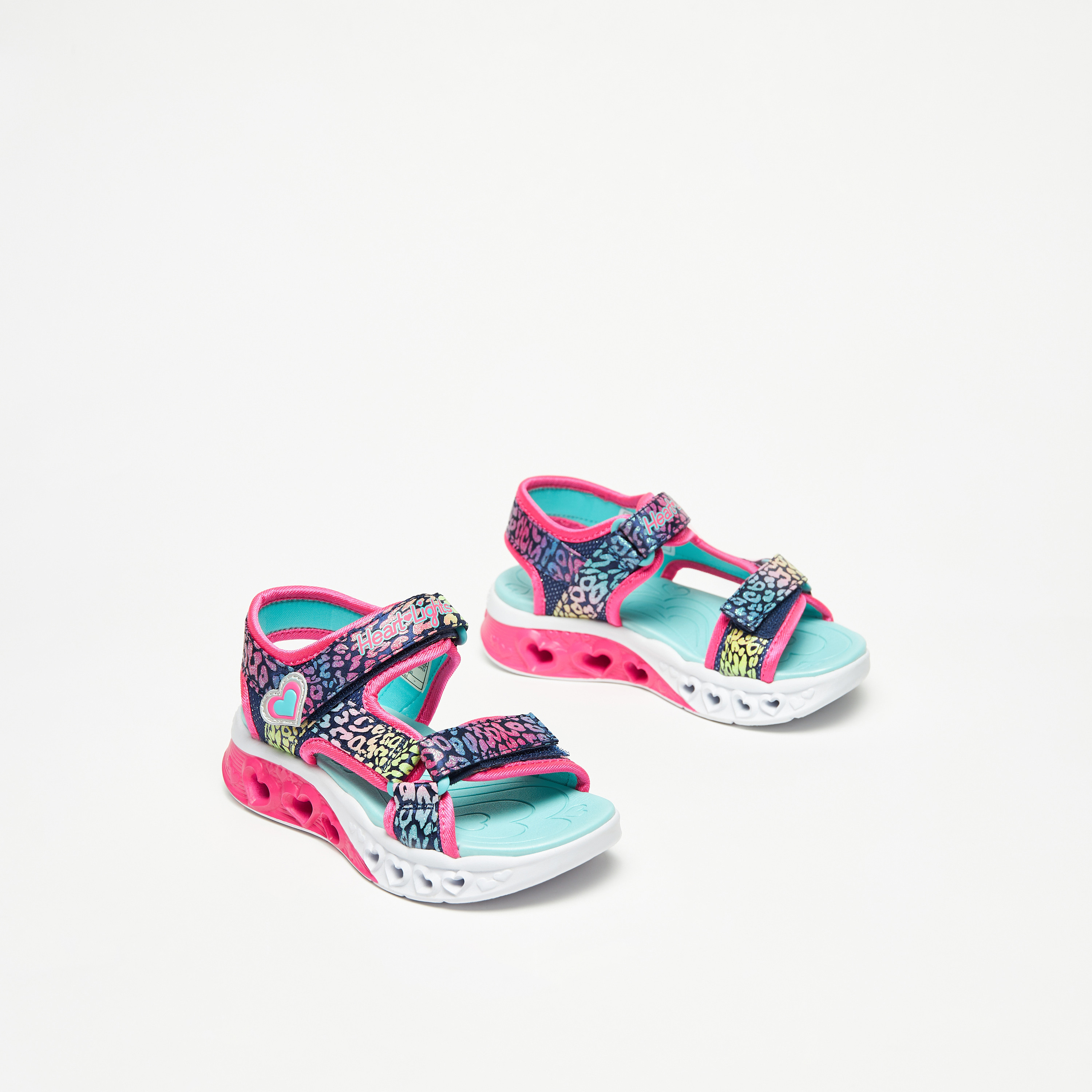 سكيتشرز صندل فلاتر هارتس ميموري فوم للبنات 302967L-LVMT | OE-girls-shoes-sandals-image-1