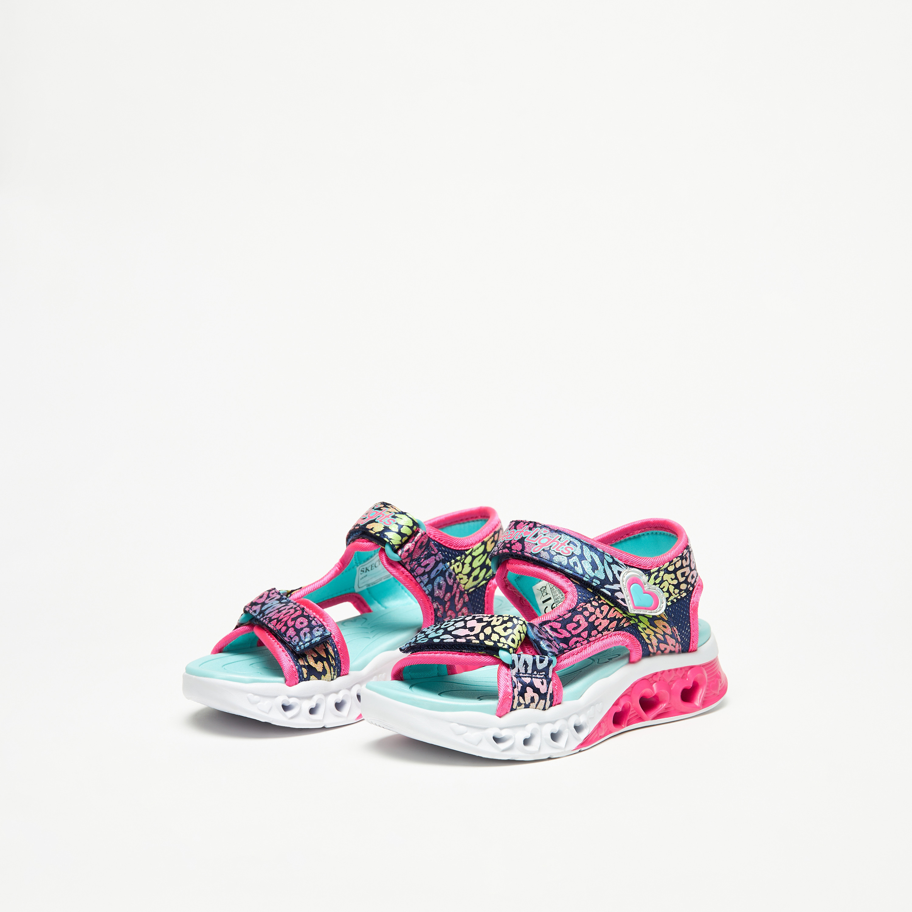 سكيتشرز صندل فلاتر هارتس ميموري فوم للبنات 302967L-LVMT | OE-girls-shoes-sandals-image-2