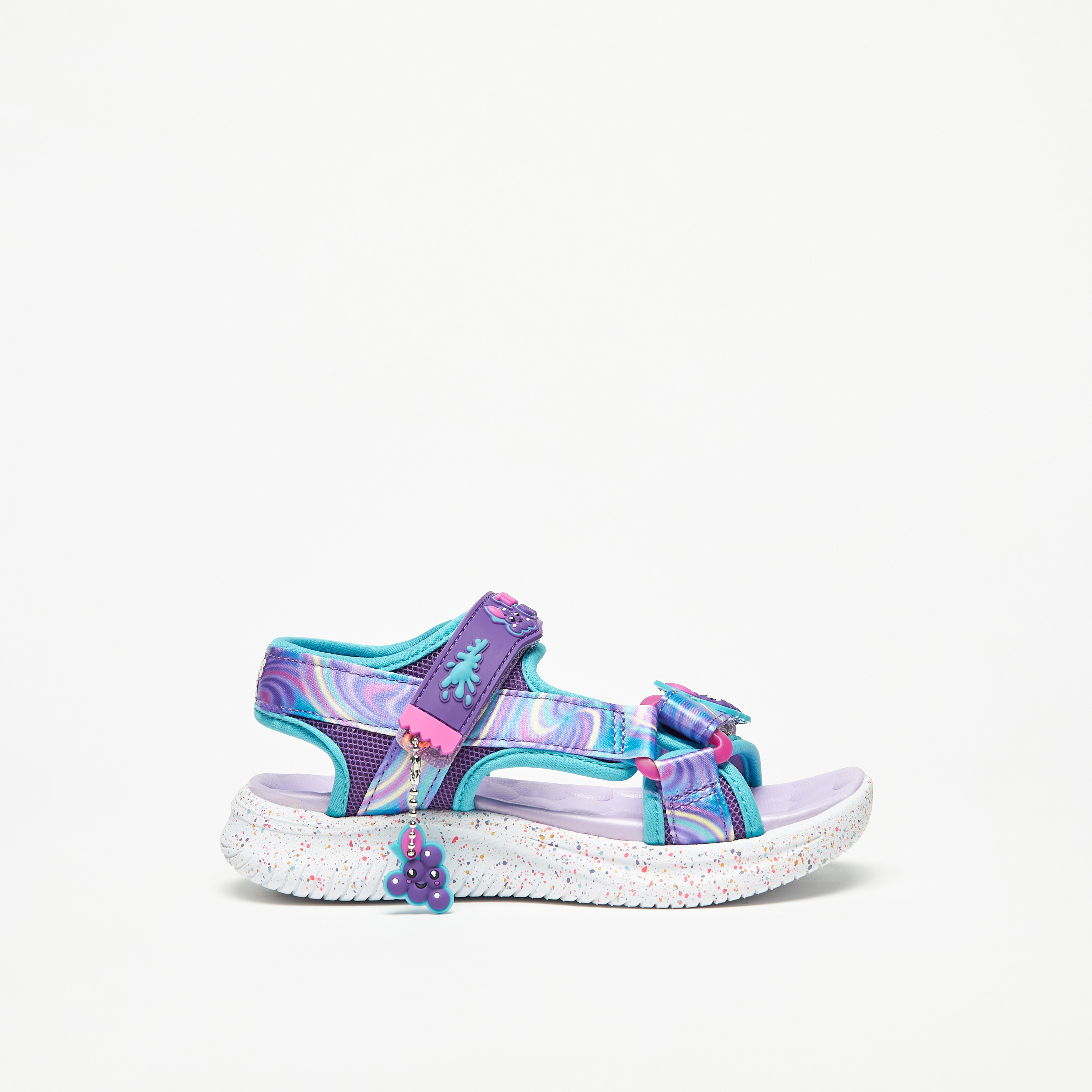 Skechers Jumpsters Girls Memory Foam Sandals 302999L-PRMT | OE-girls-shoes-sandals-image-4