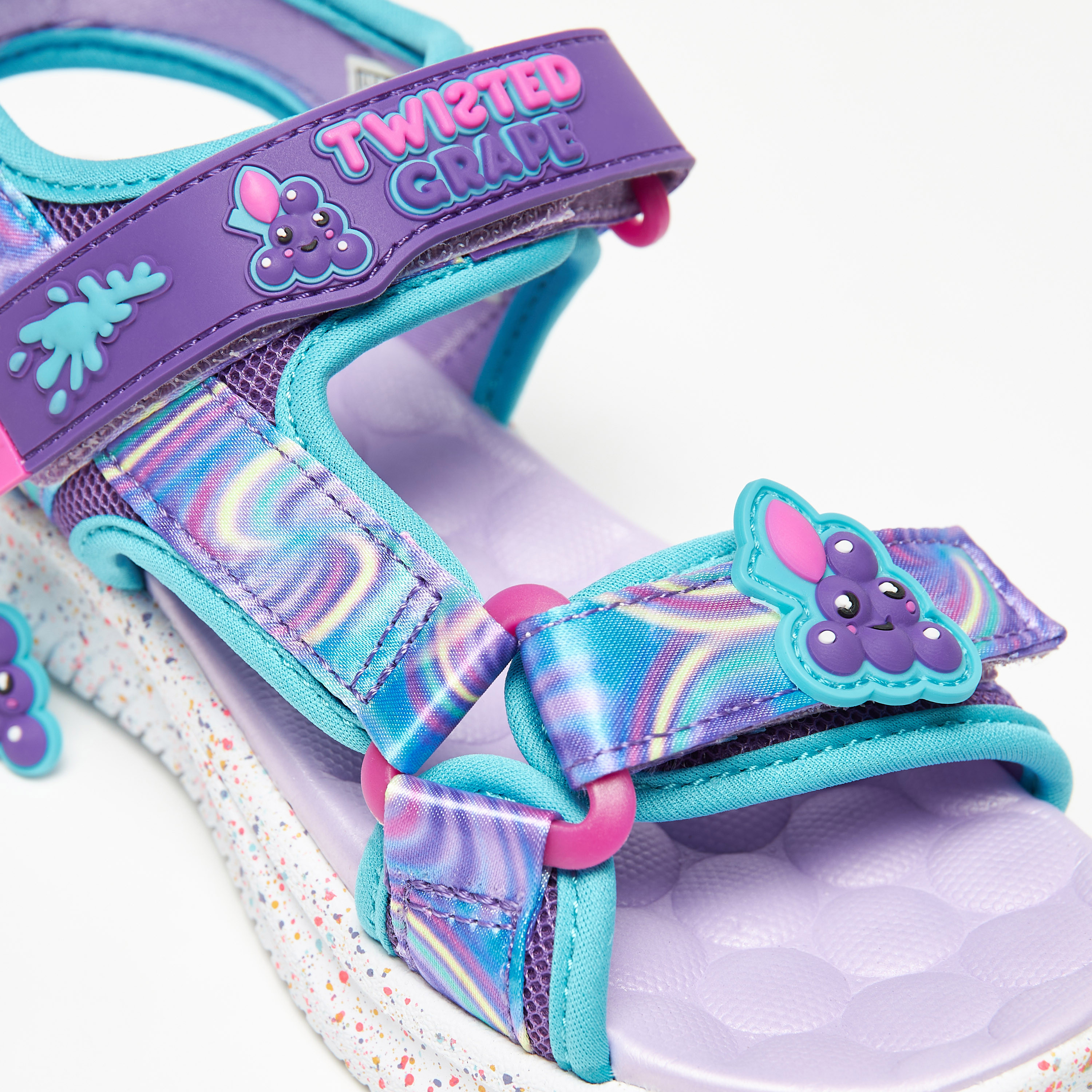 Skechers Jumpsters Girls Memory Foam Sandals 302999L-PRMT | OE-girls-shoes-sandals-image-7