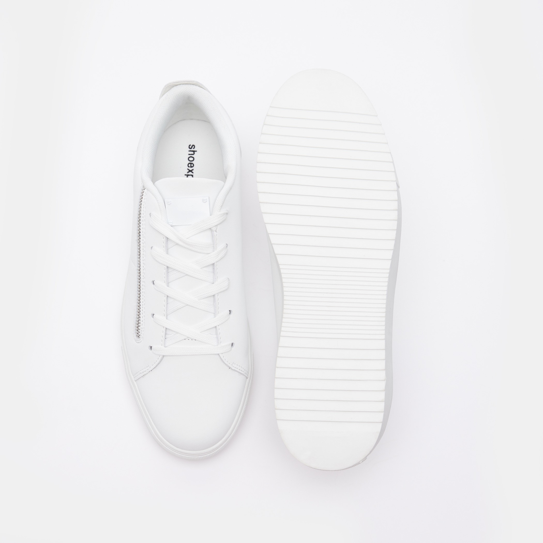 Panelled Low Ankle Sneakers with Lace-Up Closure and Zip Detail-men-shoes-sneakers-image-5