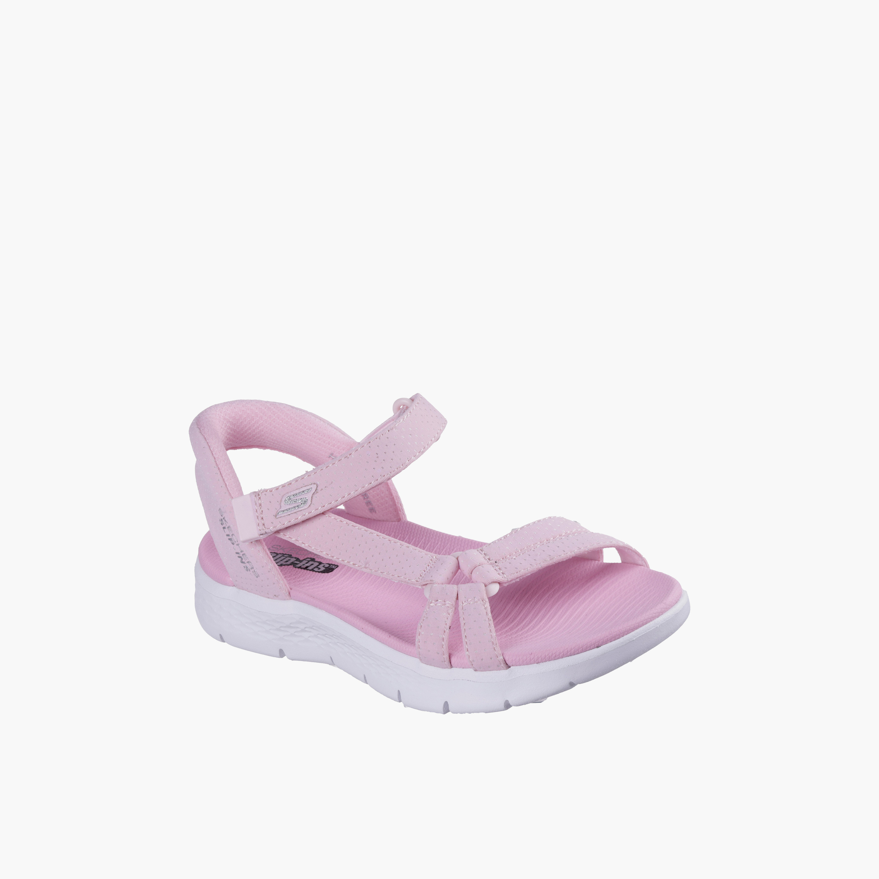 Skechers Girls GO WALK FLEX Hook & Loop Strap Sandals - 303028L-LTPK-CP-sports-girls-shoes-image-1