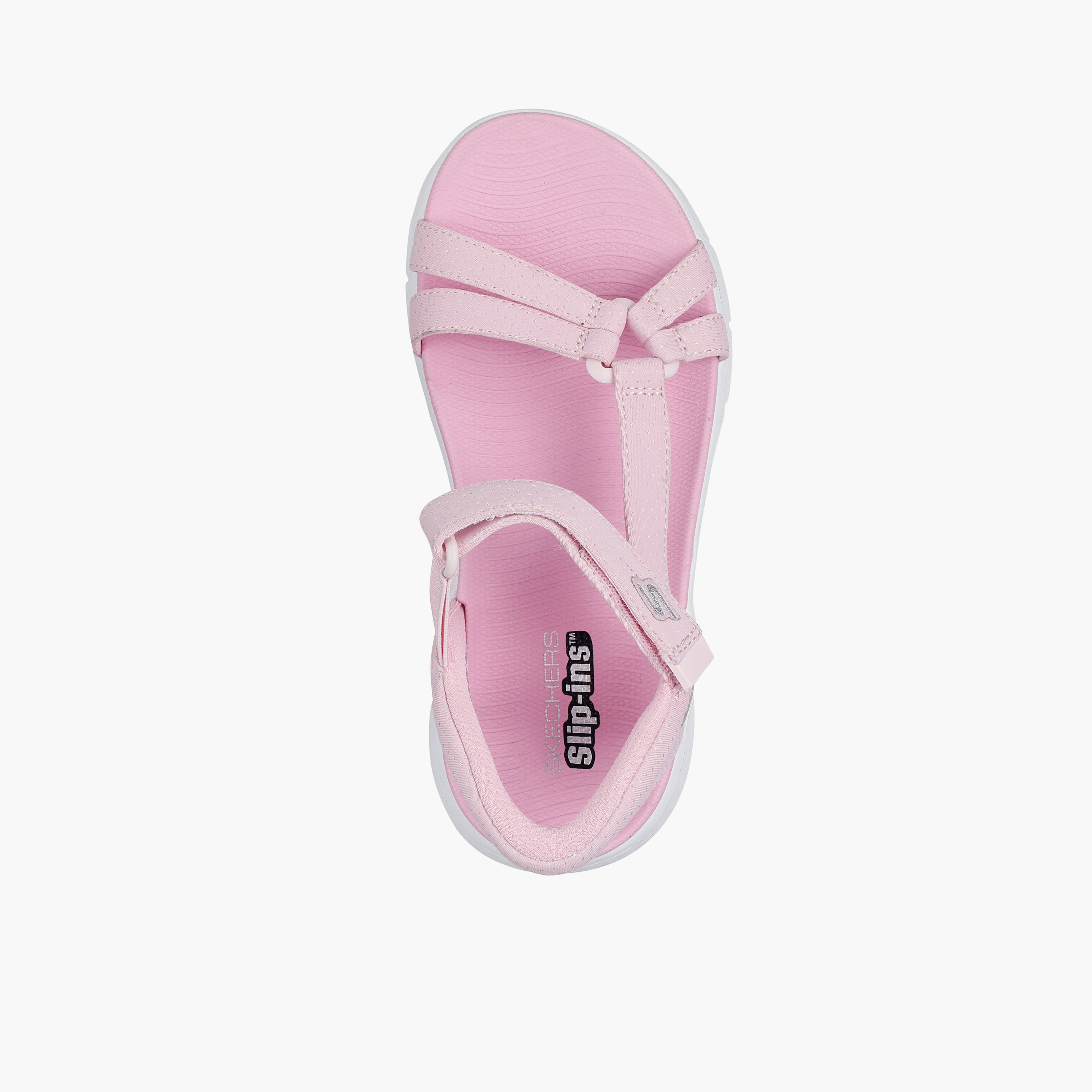 Skechers Girls GO WALK FLEX Hook & Loop Strap Sandals - 303028L-LTPK-CP-sports-girls-shoes-image-2