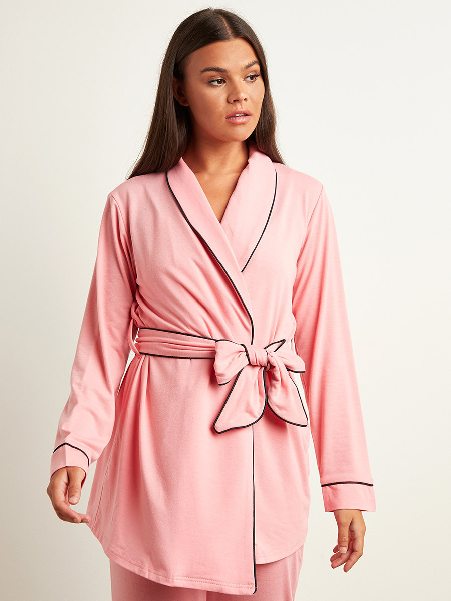 مجموعة من قميص بربطة أمامية وبنطلون بيجاما من ستايلي-women-clothing-nightwear-pyjamas-bottoms-image-2
