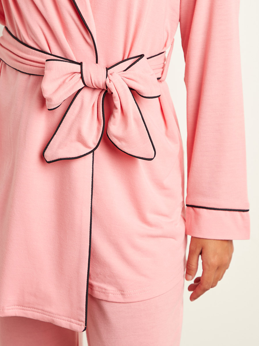 مجموعة من قميص بربطة أمامية وبنطلون بيجاما من ستايلي-women-clothing-nightwear-pyjamas-bottoms-image-6