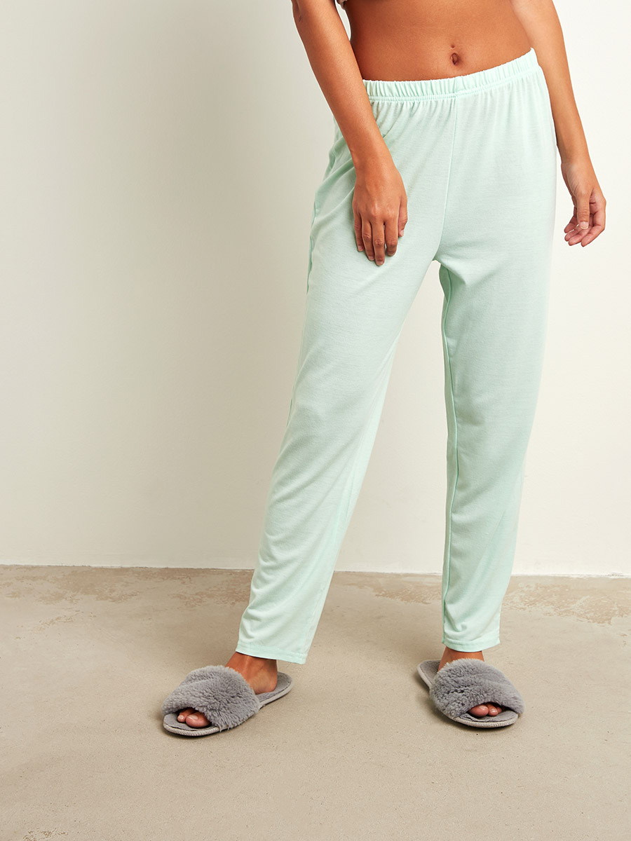 مجموعة من بلوزة بربطة أمامية وبنطلون بيجاما من ستايلي-women-clothing-nightwear-pyjamas-longsets-image-4