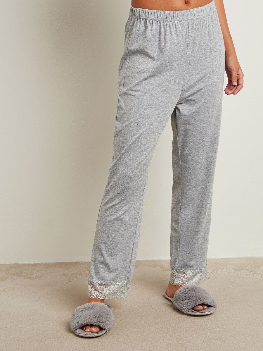 Styli Lace Trim T-shirt and Pyjama Set-women-clothing-nightwear-pyjamas-longsets-image-3