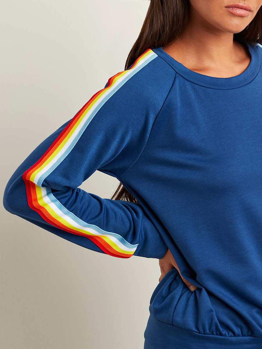 Styli Rainbow Side Tape Panel Detail Top and Relaxed Fit Pants Lounge Set-women-clothing-nightwear-pyjamas-bottoms-image-6
