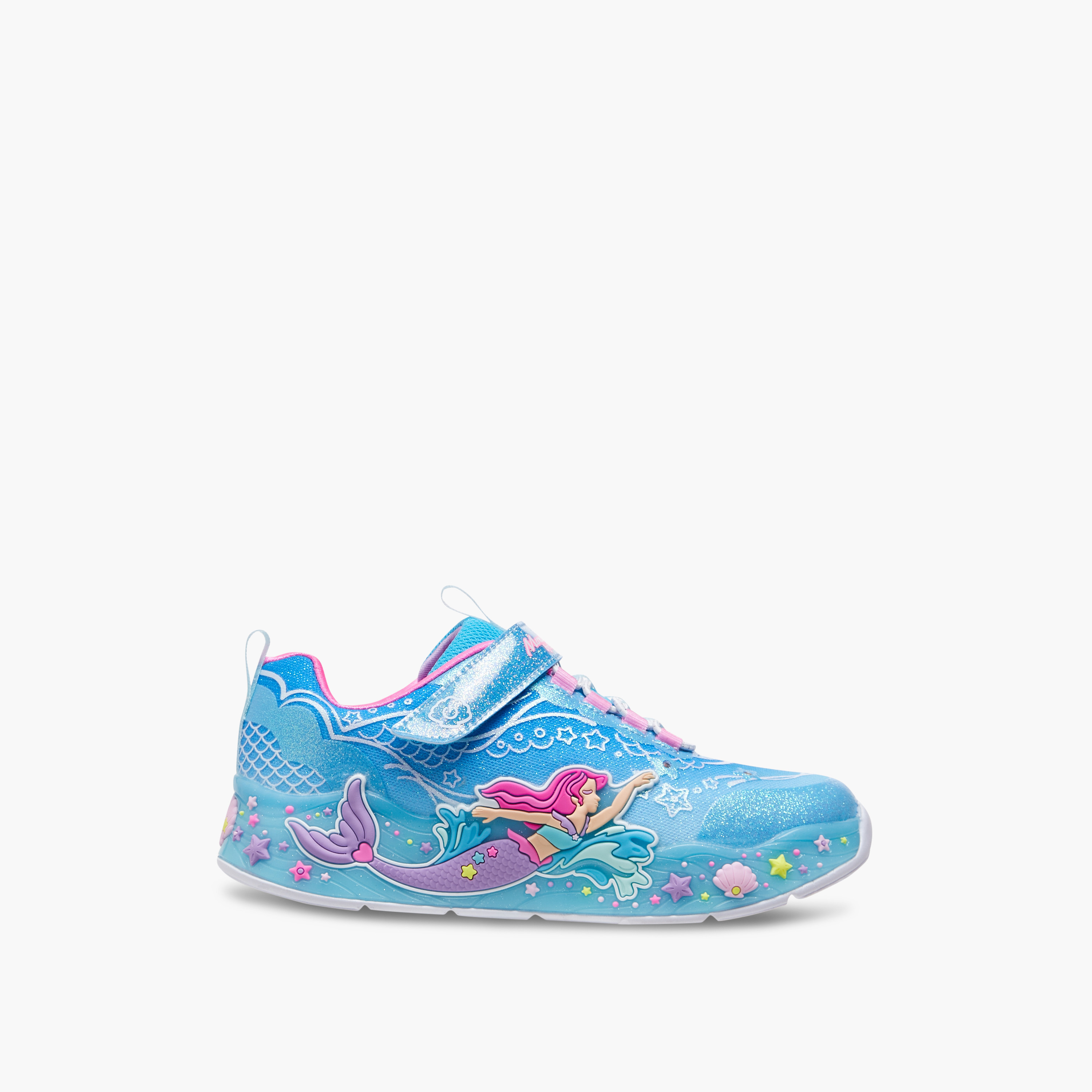 سكيتشرز- حذاء رياضي للبنات بتصميم حورية البحر دريمز بخطاف وحلقة 303060L | OE-girls-shoes-sneakers-image-3