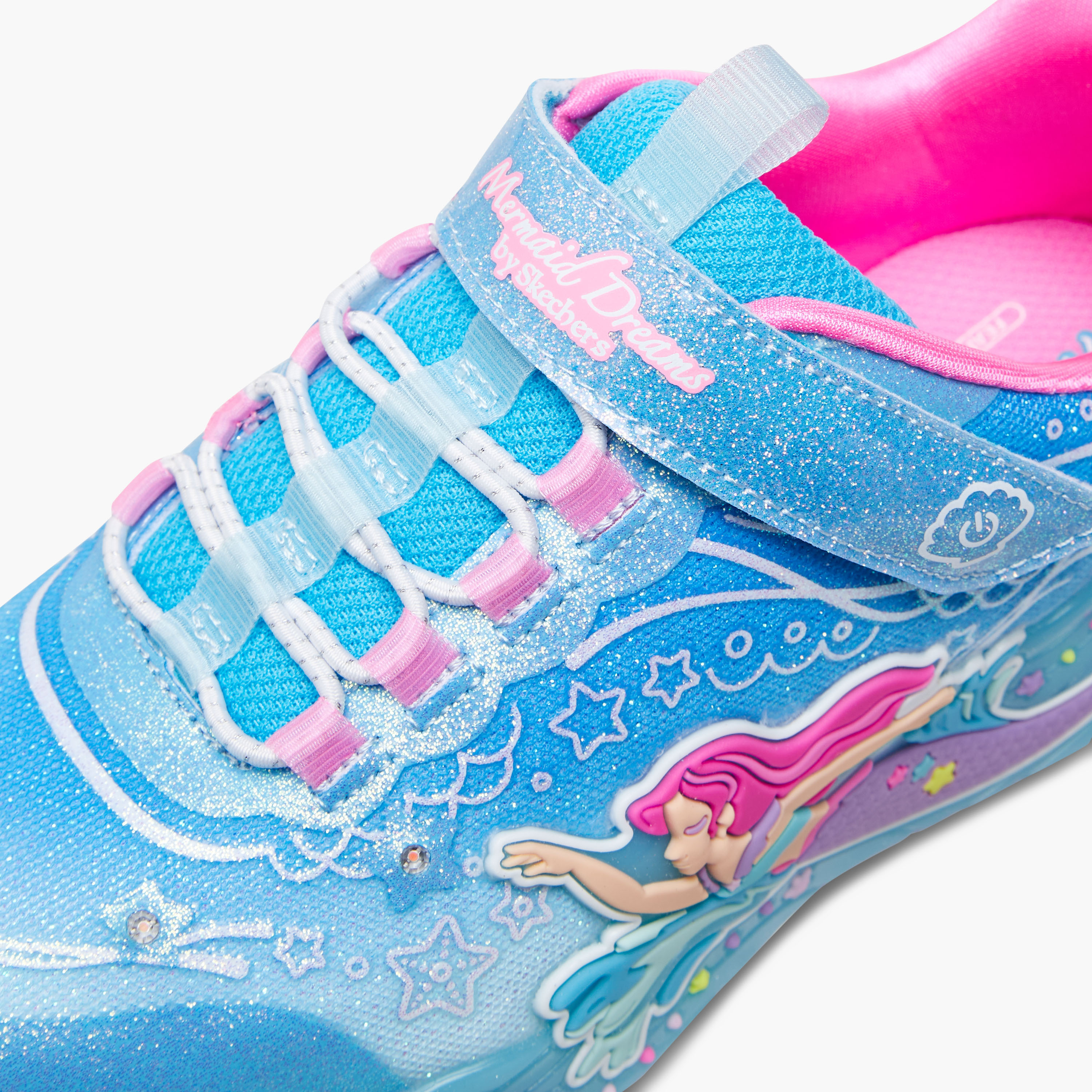 سكيتشرز- حذاء رياضي للبنات بتصميم حورية البحر دريمز بخطاف وحلقة 303060L | OE-girls-shoes-sports-image-4