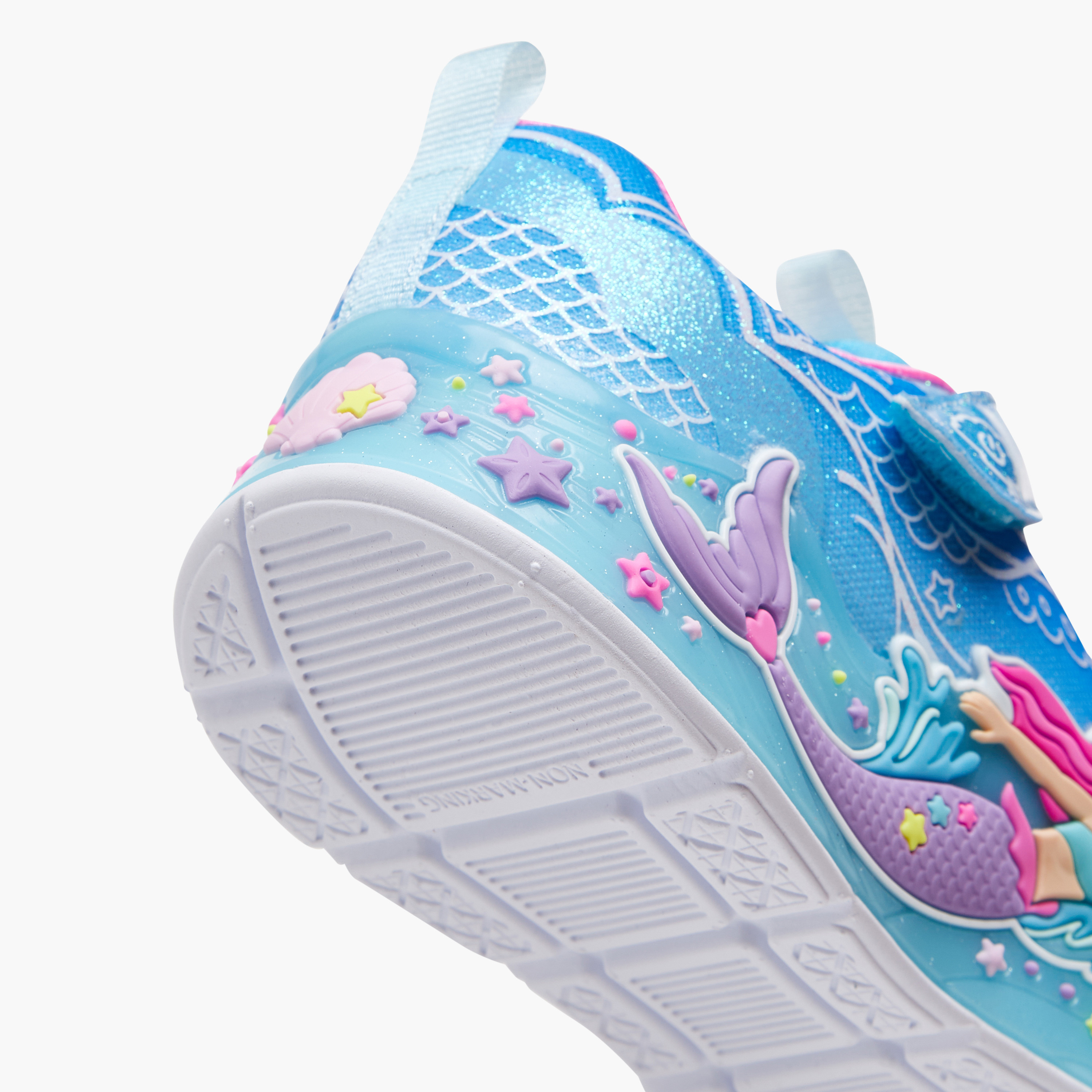 سكيتشرز- حذاء رياضي للبنات بتصميم حورية البحر دريمز بخطاف وحلقة 303060L | OE-girls-shoes-sports-image-5