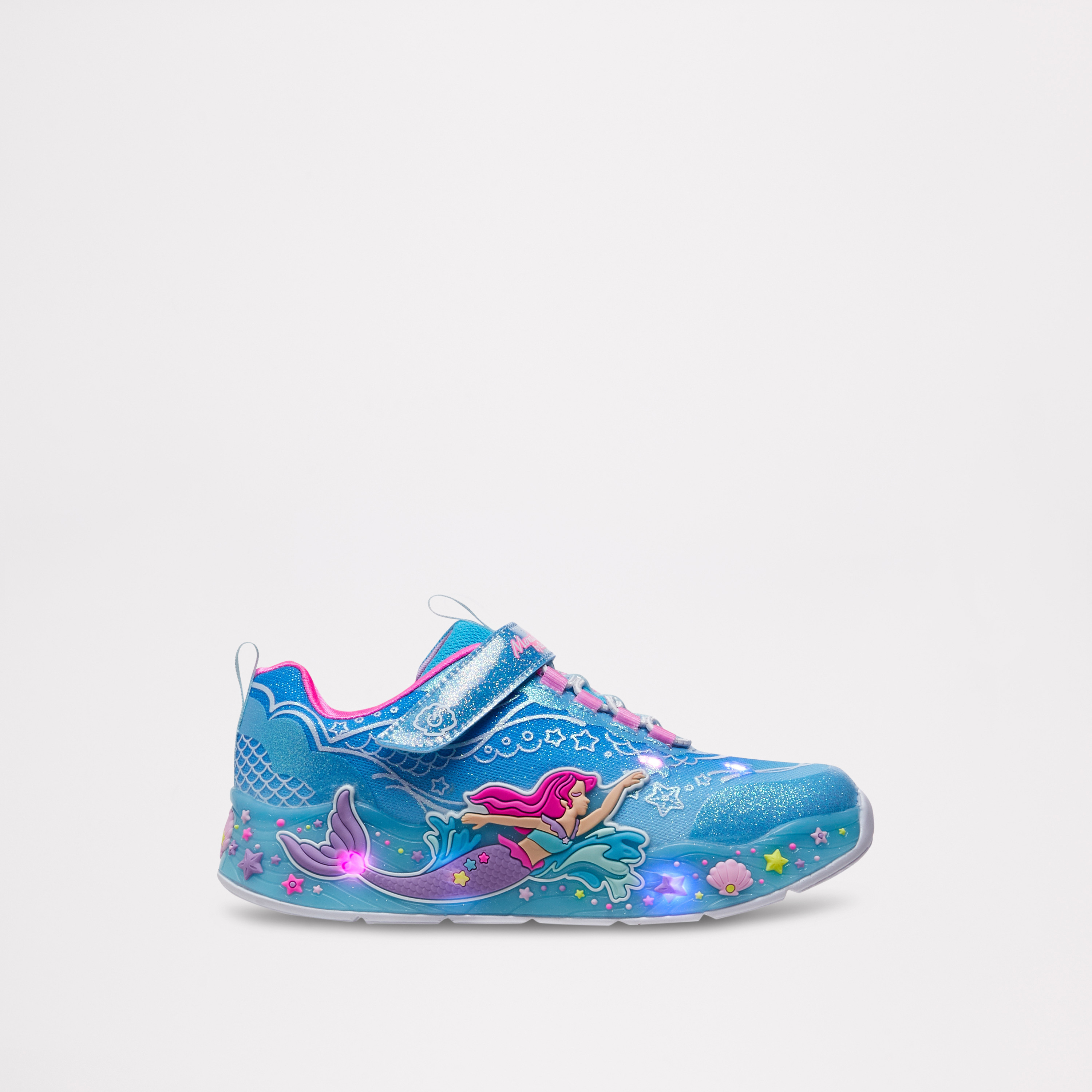 سكيتشرز- حذاء رياضي للبنات بتصميم حورية البحر دريمز بخطاف وحلقة 303060L | OE-girls-shoes-sneakers-image-6