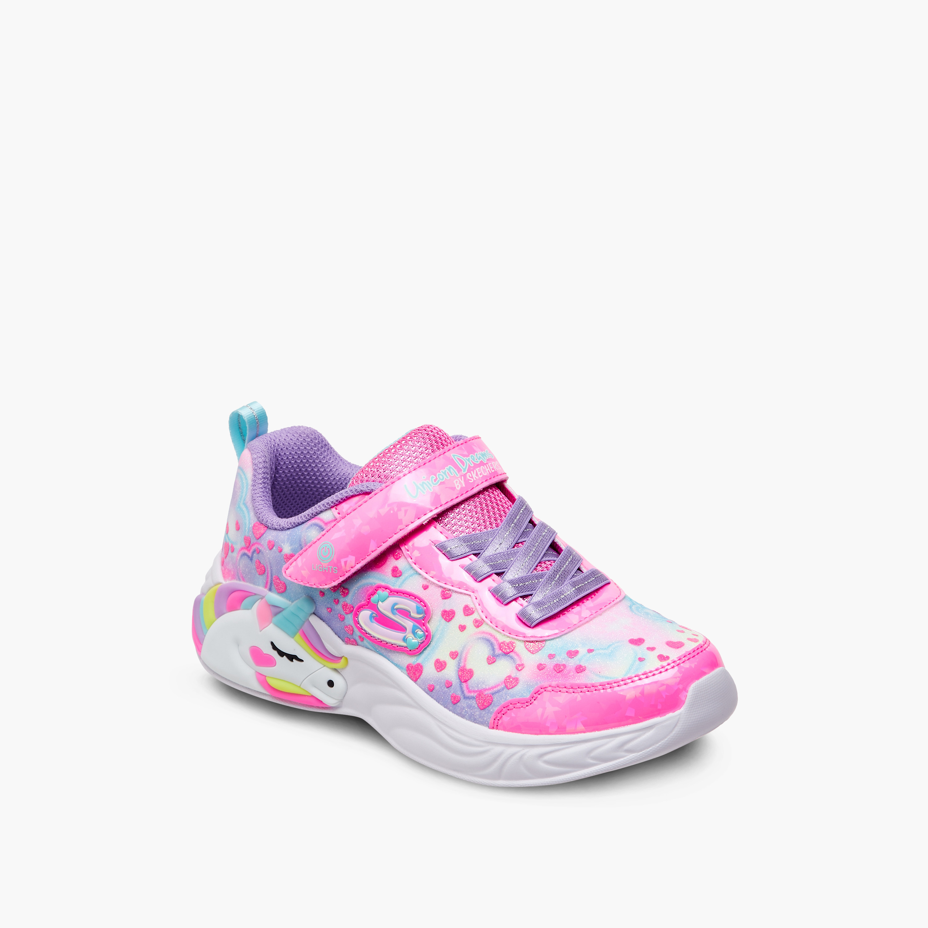 Skechers Girls Unicorn Dreams Hook & Loop Sneakers 303063L | OE-girls-shoes-sneakers-image-2