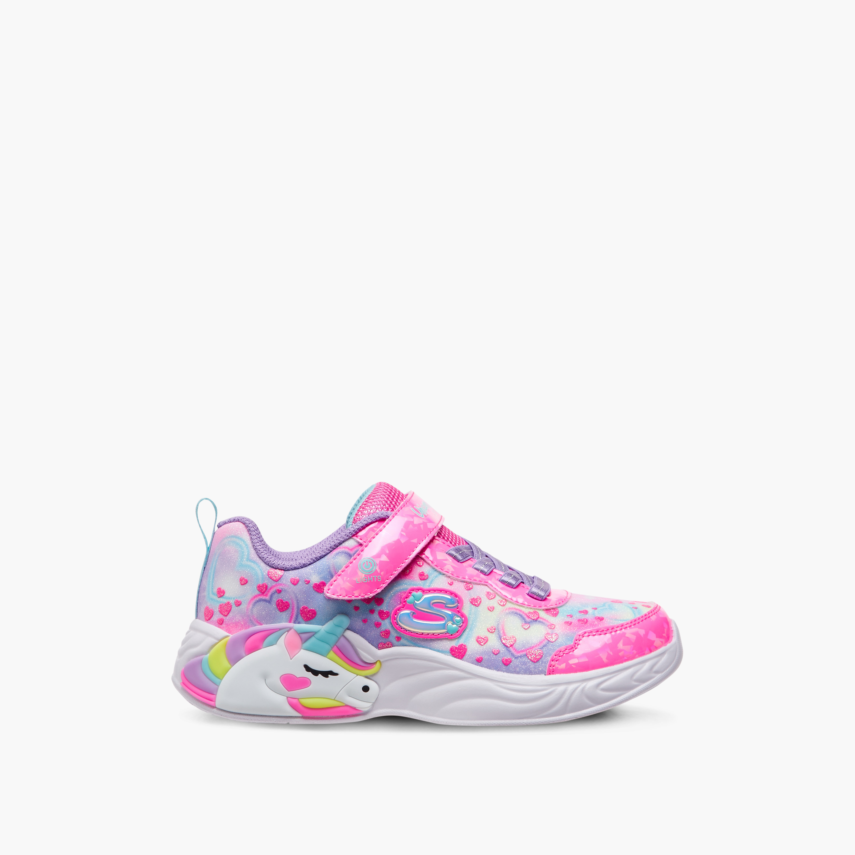 Skechers Girls Unicorn Dreams Hook & Loop Sneakers 303063L | OE-girls-shoes-sneakers-image-3