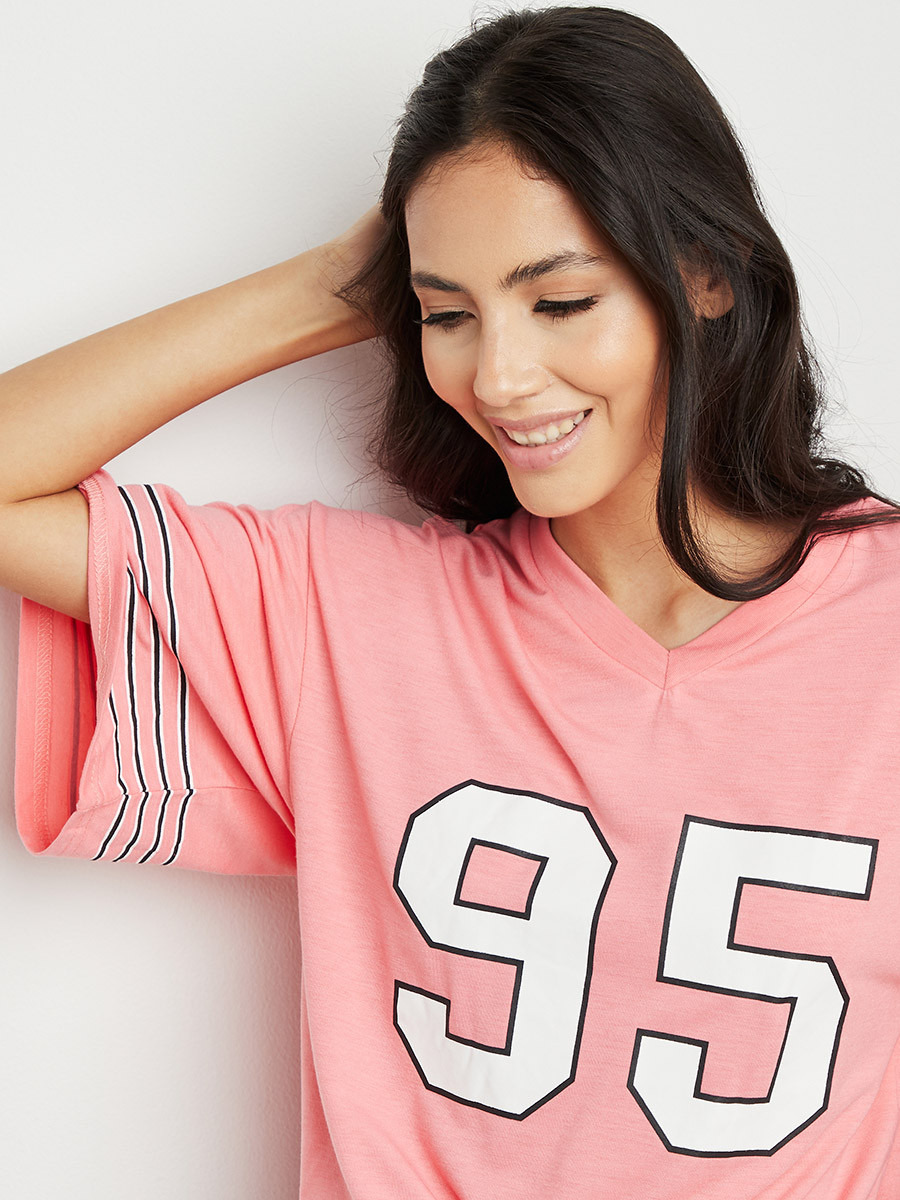 مجموعة من تيشيرت وشورت مطبوع من ستايلي-women-clothing-nightwear-pyjamas-longsets-image-4