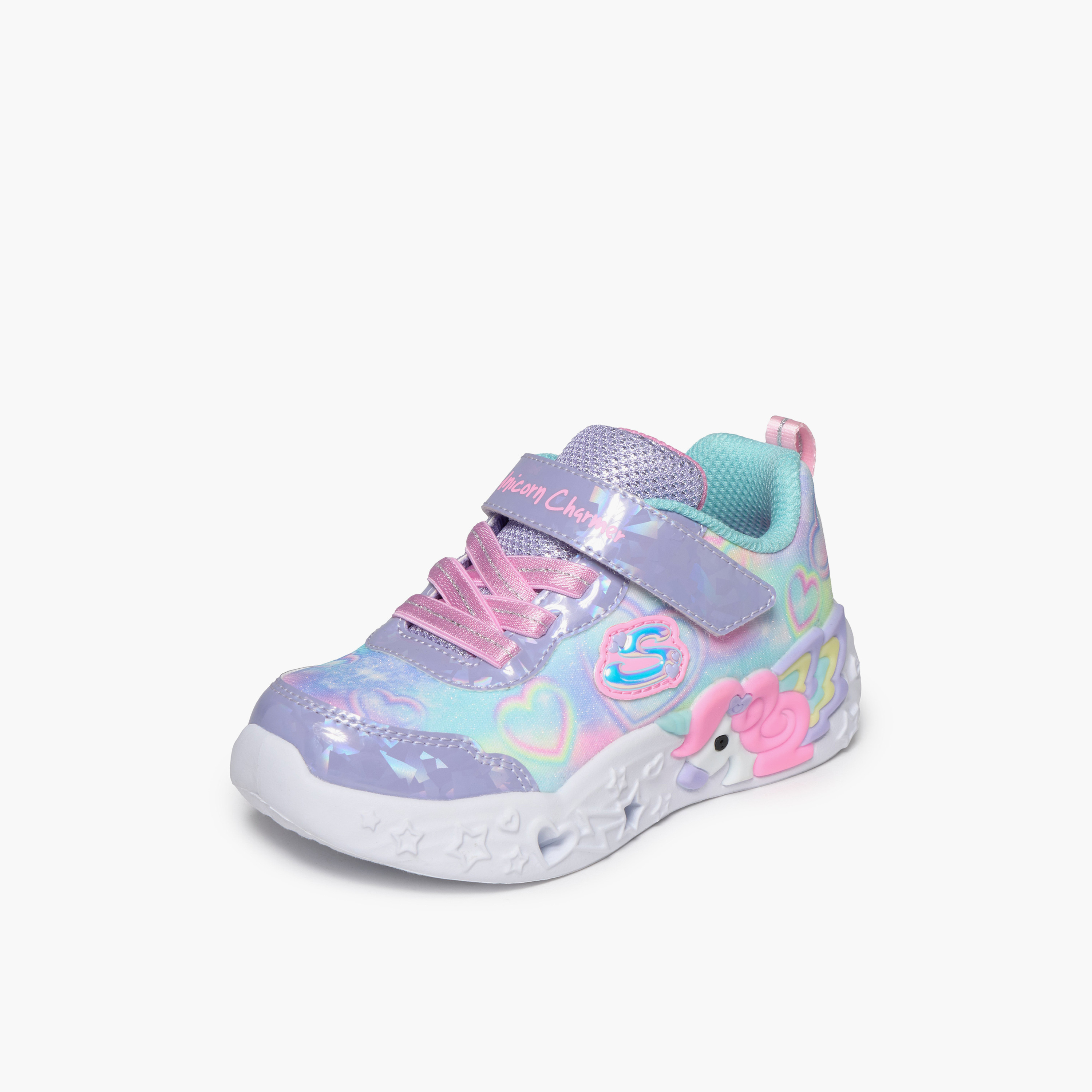Skechers Girls UNICORN CHARMER Hook & Loop Sneakers-baby-girls-shoes-closedshoes-image-4