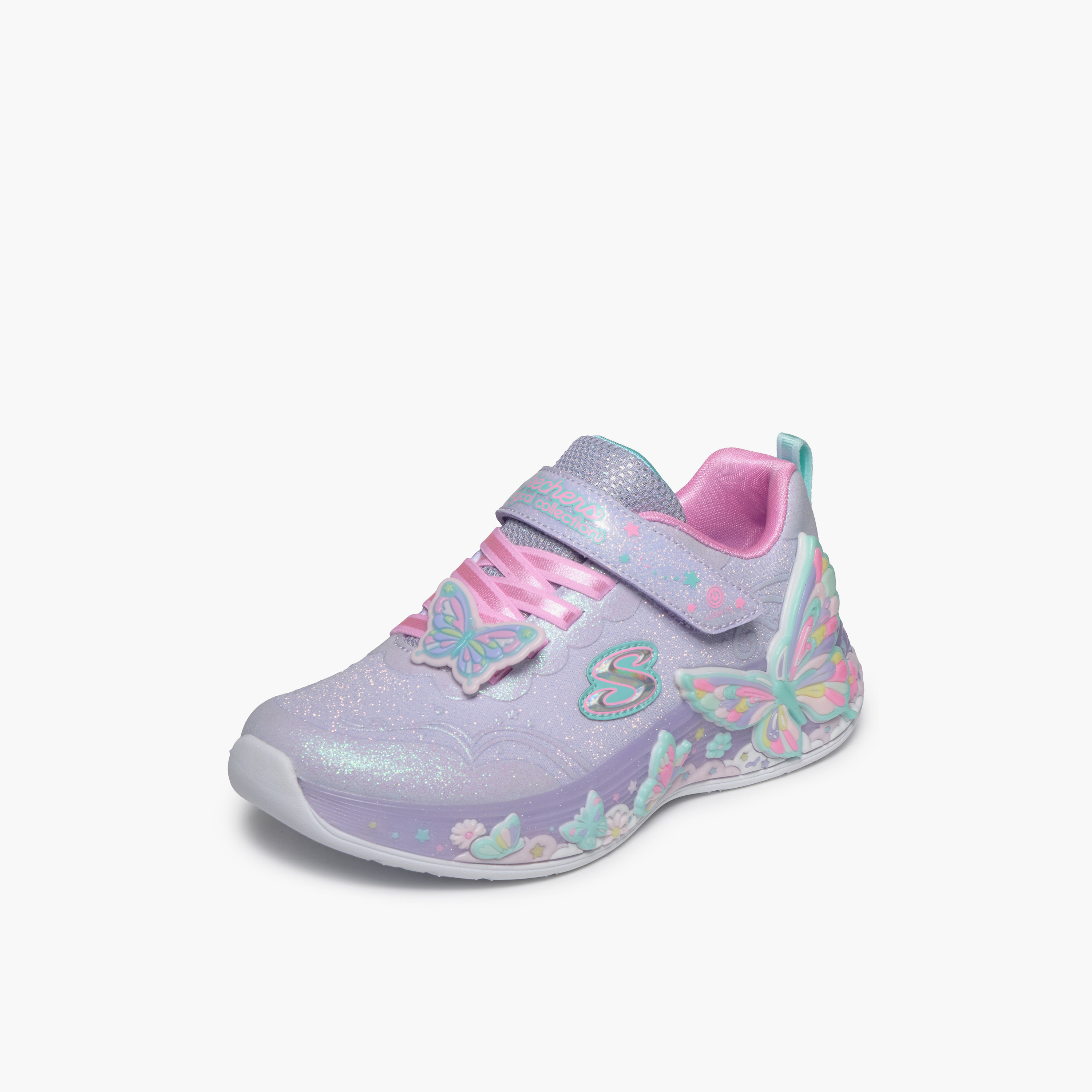 Skechers Girls BUTTERFLY BLISS Hook & Loop Sneakers-girls-shoes-sports-image-5
