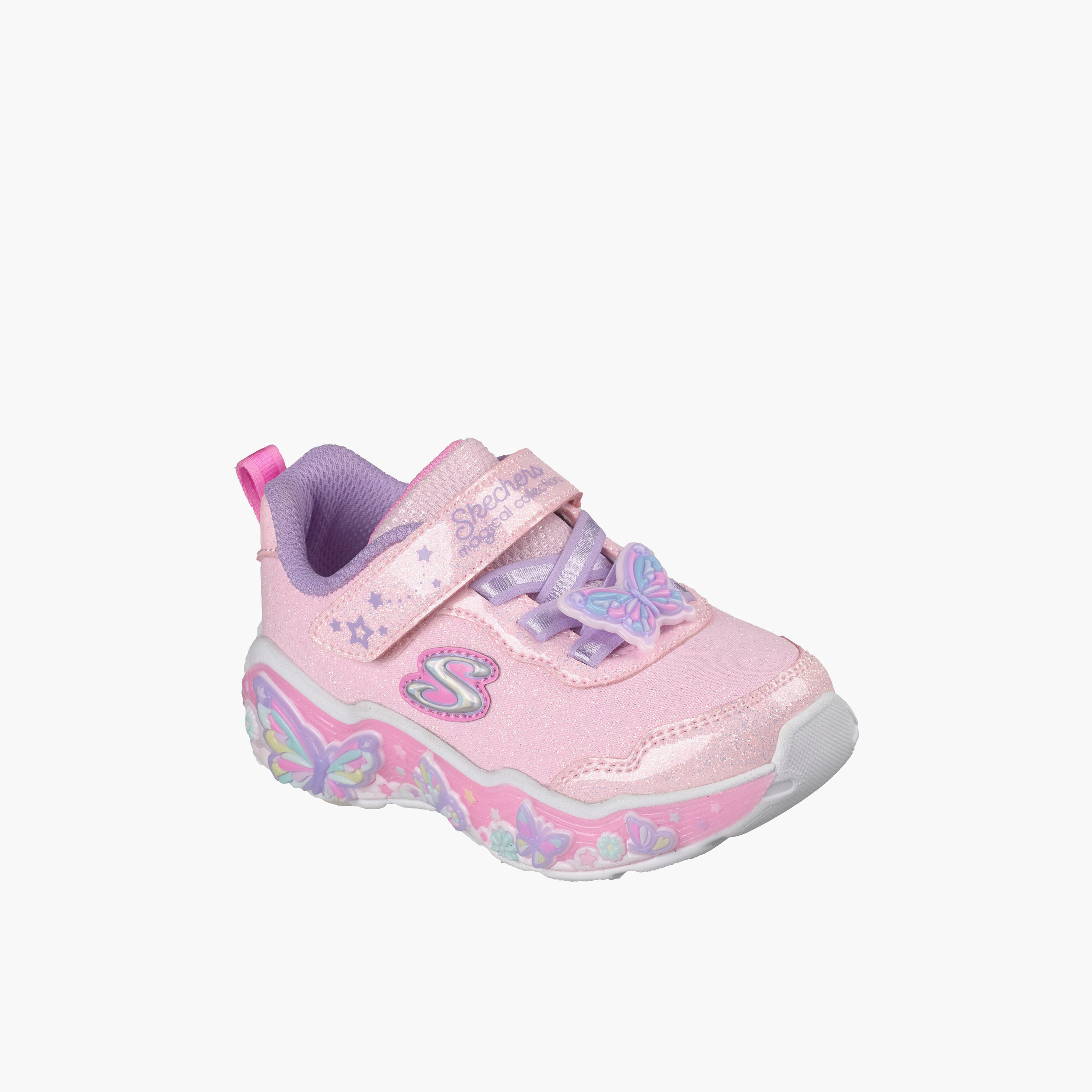 Skechers Girls LIL BUTTERFLY BLISS Hook & Loop Sneakers-baby-girls-shoes-closedshoes-image-1