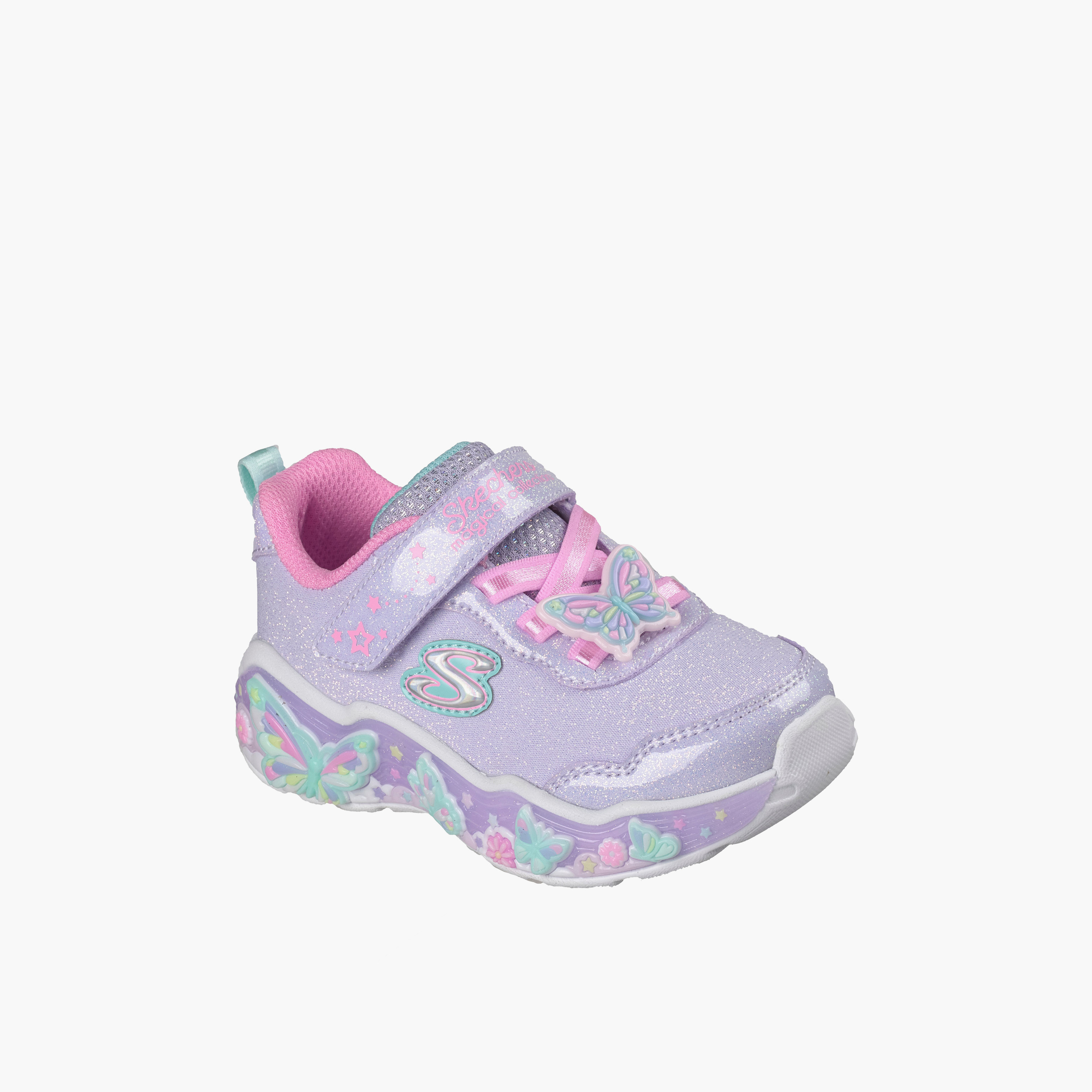 Skechers Girls LIL BUTTERFLY BLISS Hook & Loop Sneakers-baby-girls-shoes-closedshoes-image-1