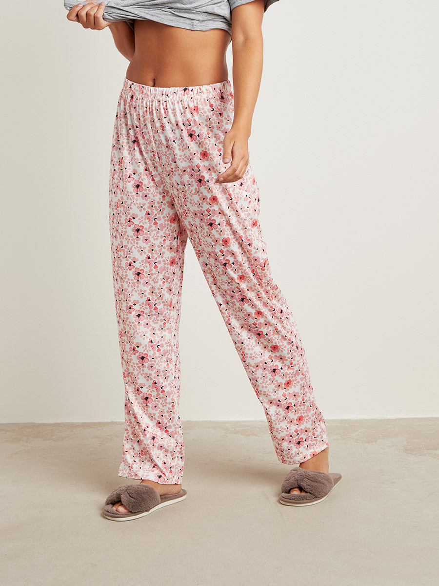 مجموعة من تيشيرت وبنطلون بيجاما مطبوع من ستايلي-women-clothing-nightwear-pyjamas-longsets-image-3