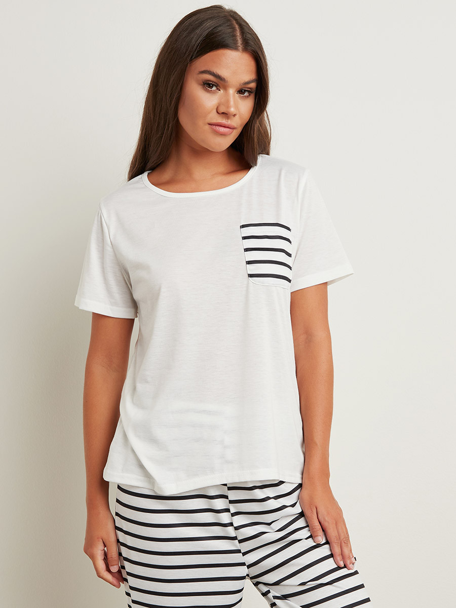 مجموعة من تيشيرت وبنطلون بيجاما من ستايلي-women-clothing-nightwear-pyjamas-longsets-image-2