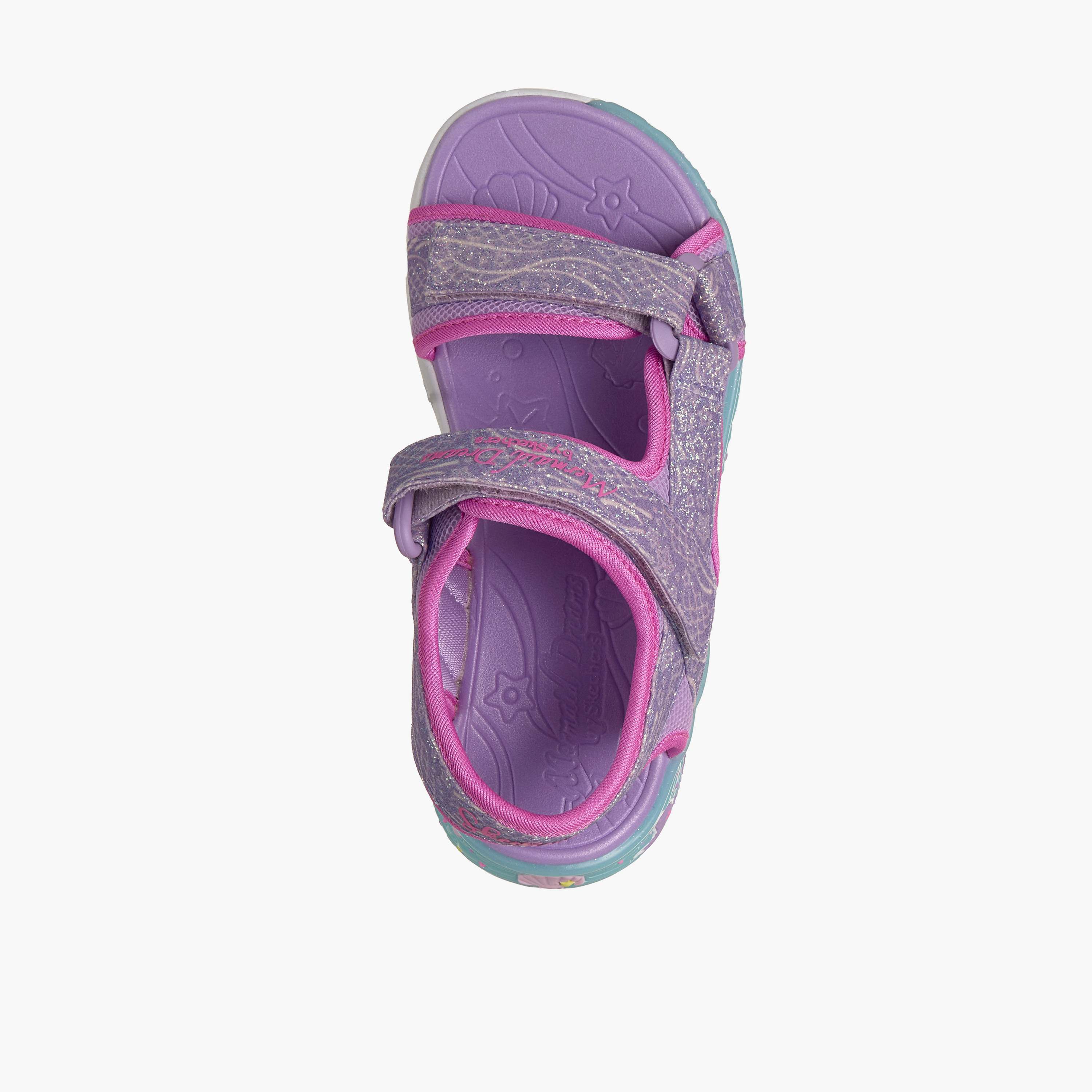 Skechers Girls MERMAID DREAMS Hook & Loop Flat Sandals-sports-girls-shoes-image-2
