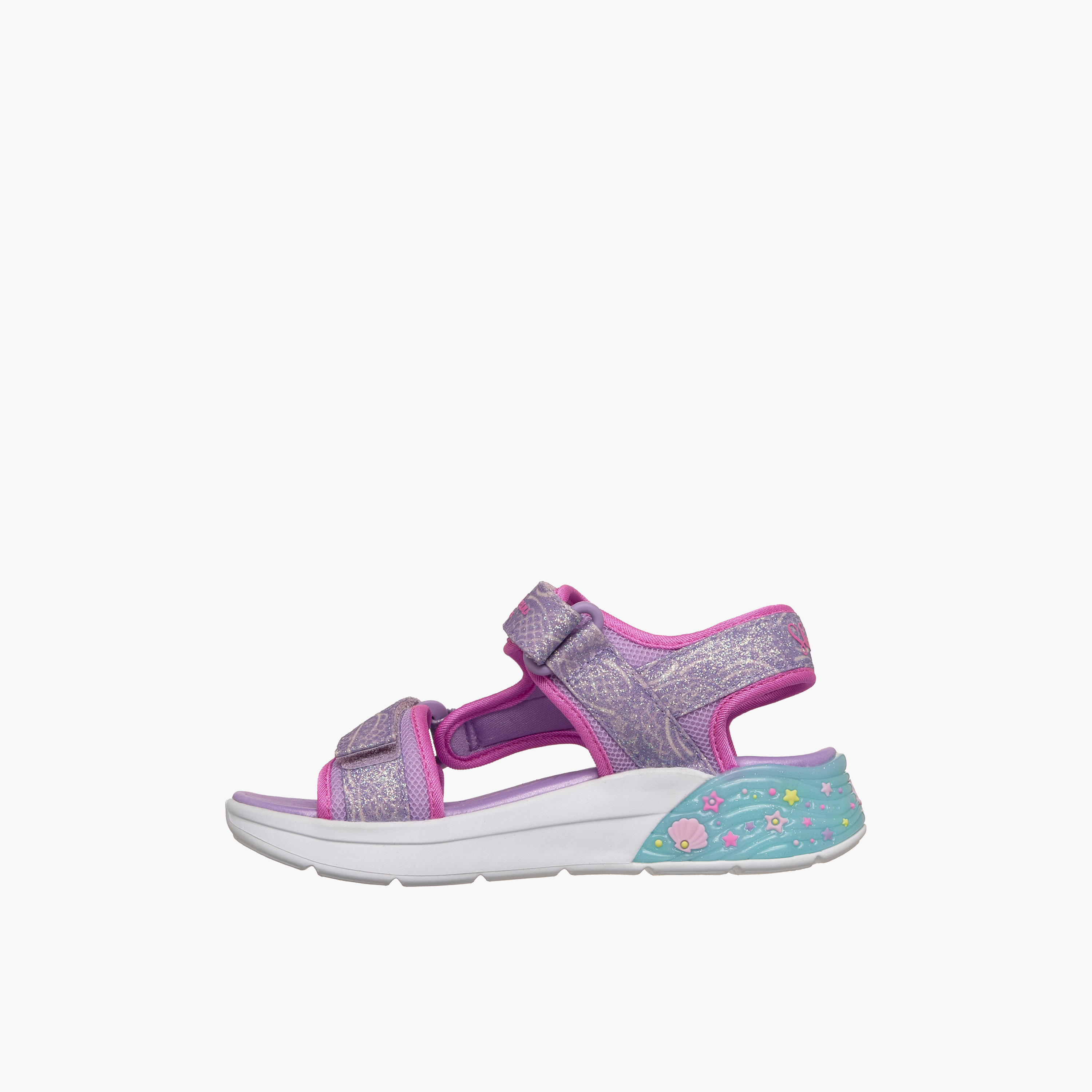 Skechers Girls MERMAID DREAMS Hook & Loop Flat Sandals-sports-girls-shoes-image-4