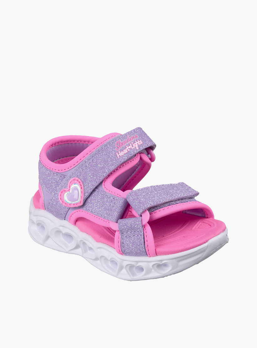صندل بشريط إغلاق لاصق هارت لايتس للبنات من سكيتشرز-girls-shoes-sandals-image-1