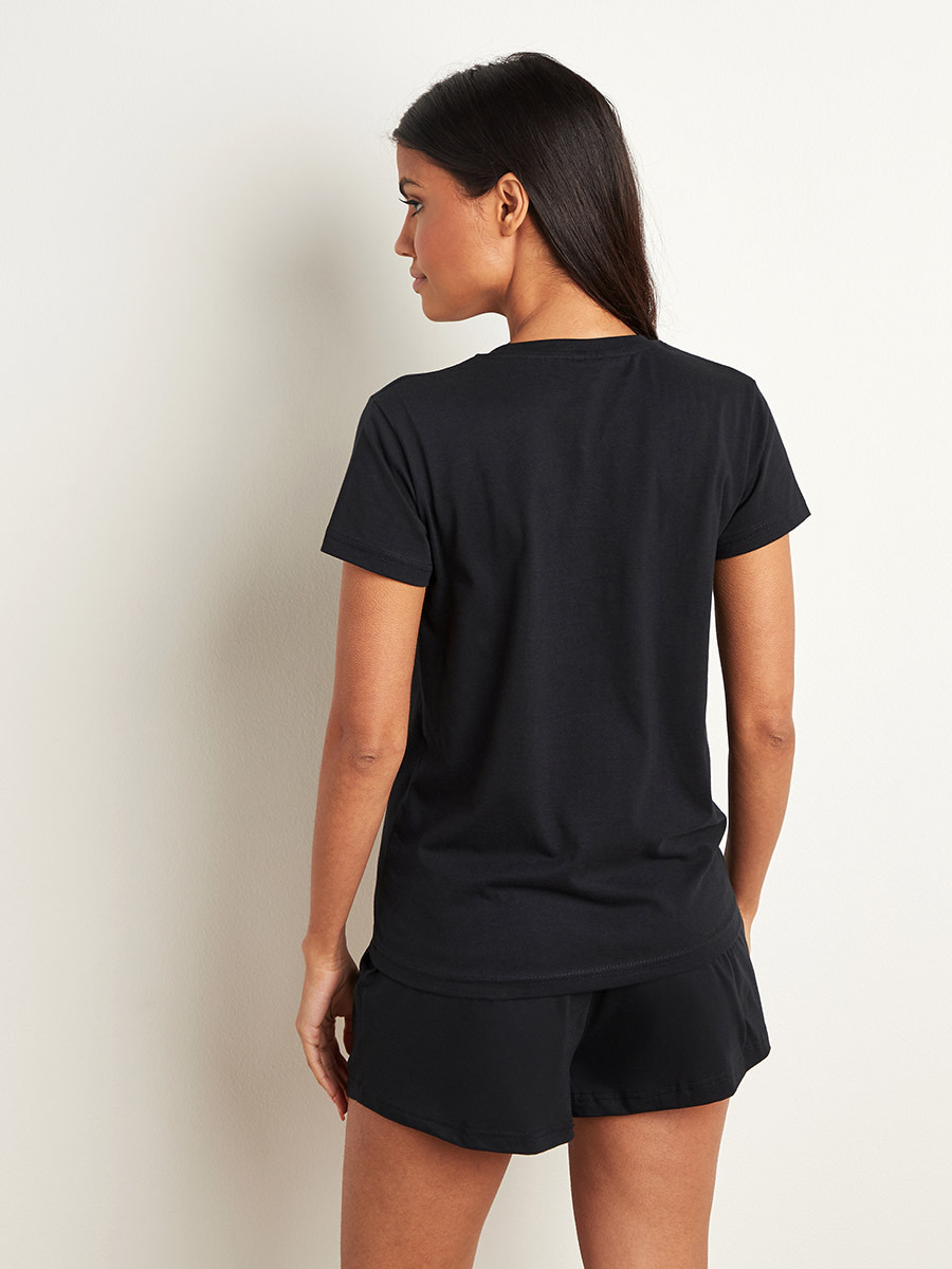 تيشيرت مطبوع بأكمام قصيرة من ستايلي-women-clothing-nightwear-pyjamas-longsets-image-6