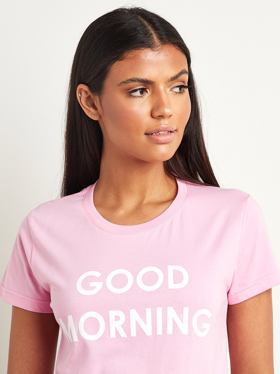 مجموعة من تيشيرت مطبوع وشورت من ستايلي-women-clothing-nightwear-pyjamas-longsets-image-3