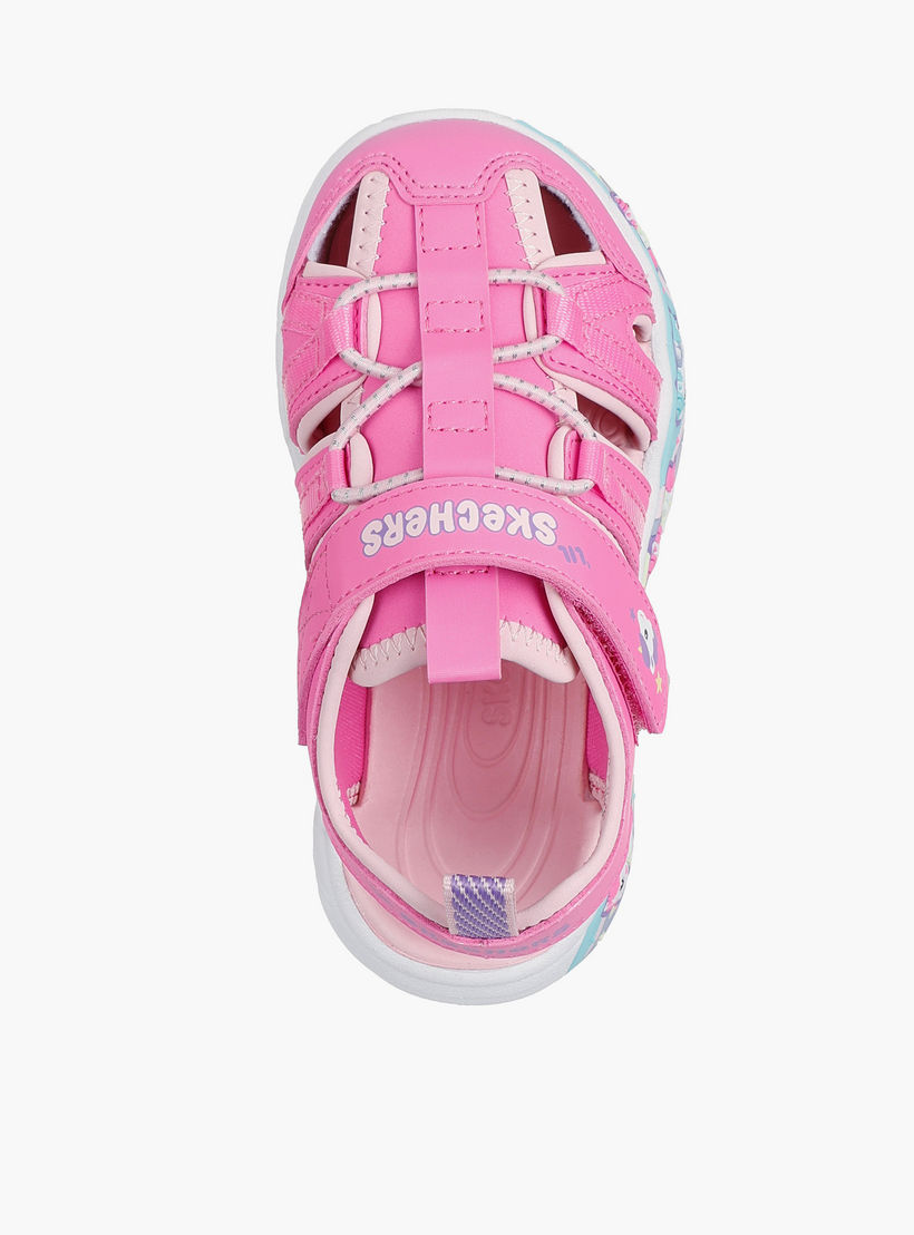 صندل بشريط إغلاق سبلاش بلاي سين من سكيتشرز - 303162N-PKLP-CP-baby-girls-shoes-sandals-image-2